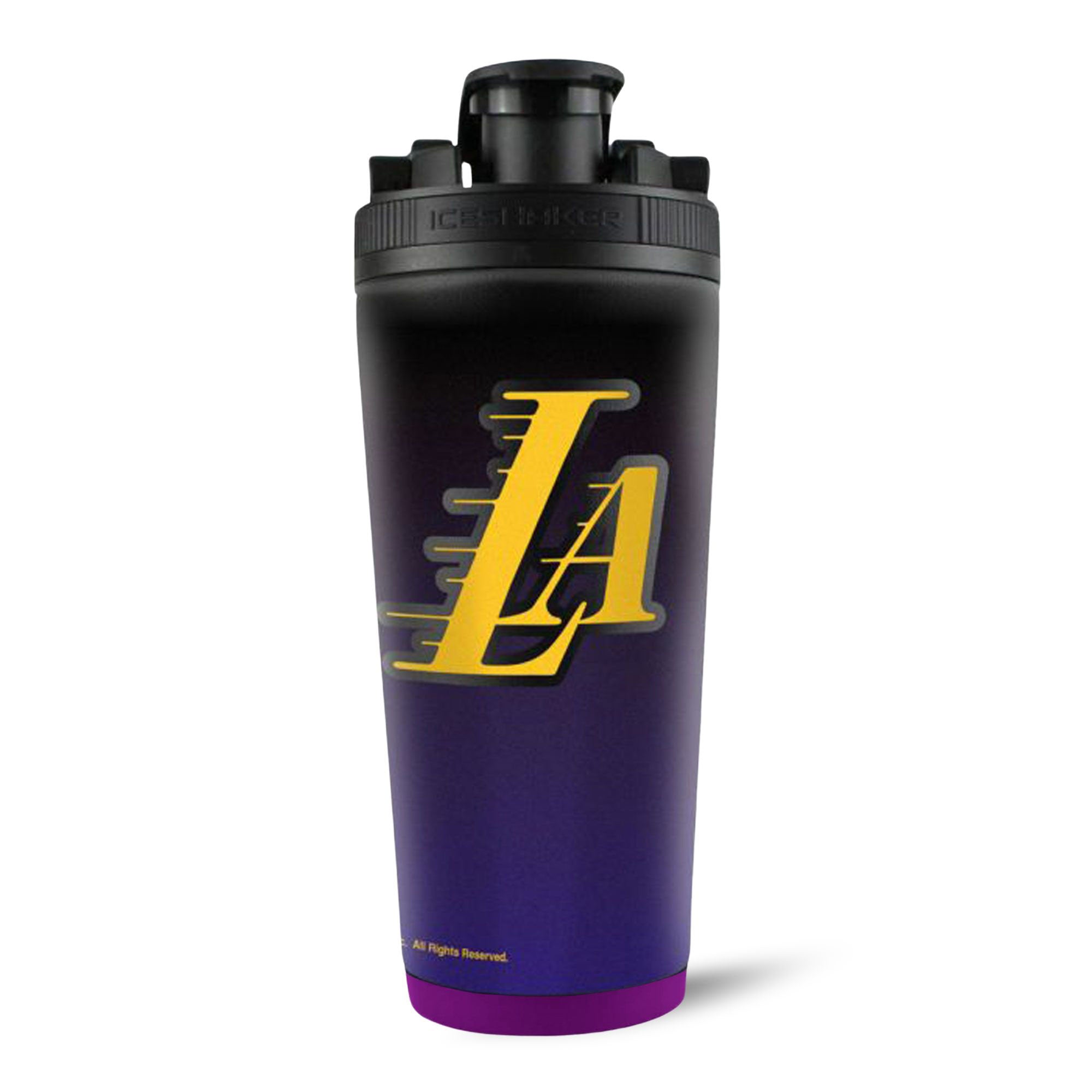Los Angeles Lakers City Edition 4D Ice Shaker - NBA Team Insulated Water Bottle for Gym, Workout & Sports - Keeps Drinks Cold for 24 Hours - Perfect for Basketball Fans & Athletes