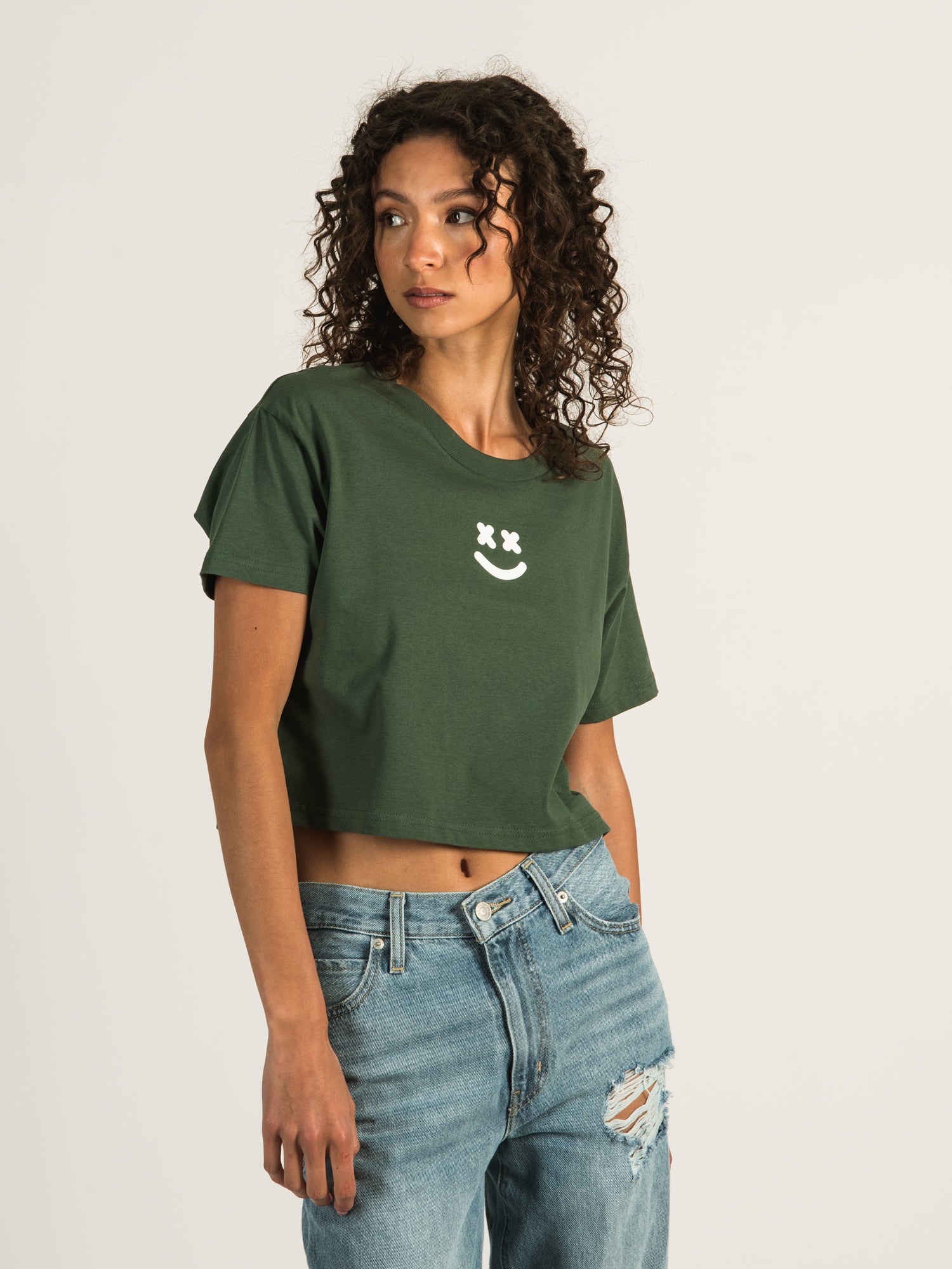 Barstool Sports 'Don't Date Frat Boys' Crop Tee - Women's Casual Vintage Graphic T-Shirt for College Parties & Campus Life