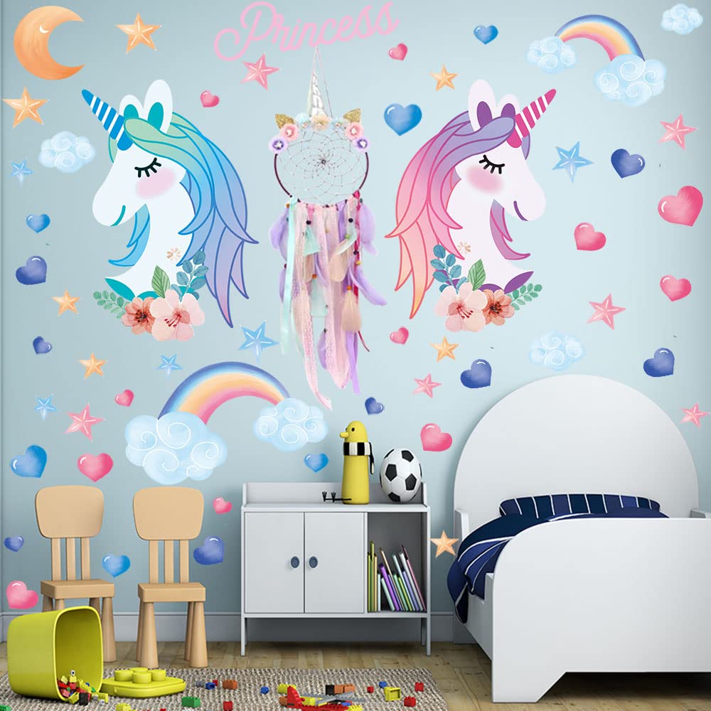 Unicorn Wall Decals for Girls Room - Nursery & Party Decor
