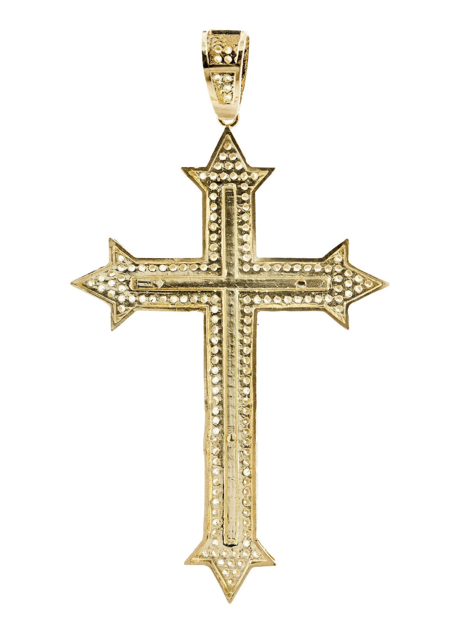 10K Gold Cross Pendant Necklace for Women - 7.6 Grams Religious Jewelry Gift for Baptism, First Communion & Everyday Wear