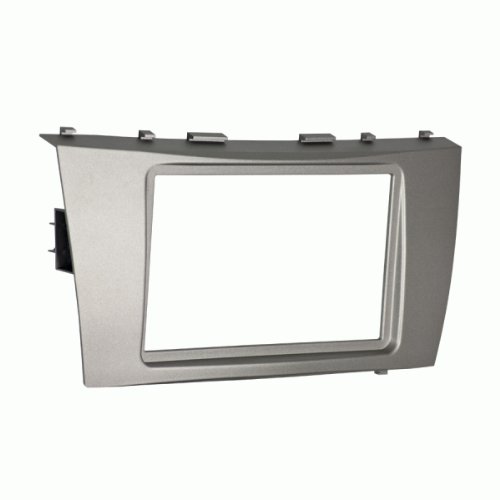 Universal Double Din Car Stereo Dash Kit for 2007-2011 Toyota Camry - Silver Painted Trim Bezel | Aftermarket Radio Installation | Perfect for Car Audio Upgrade & Customization