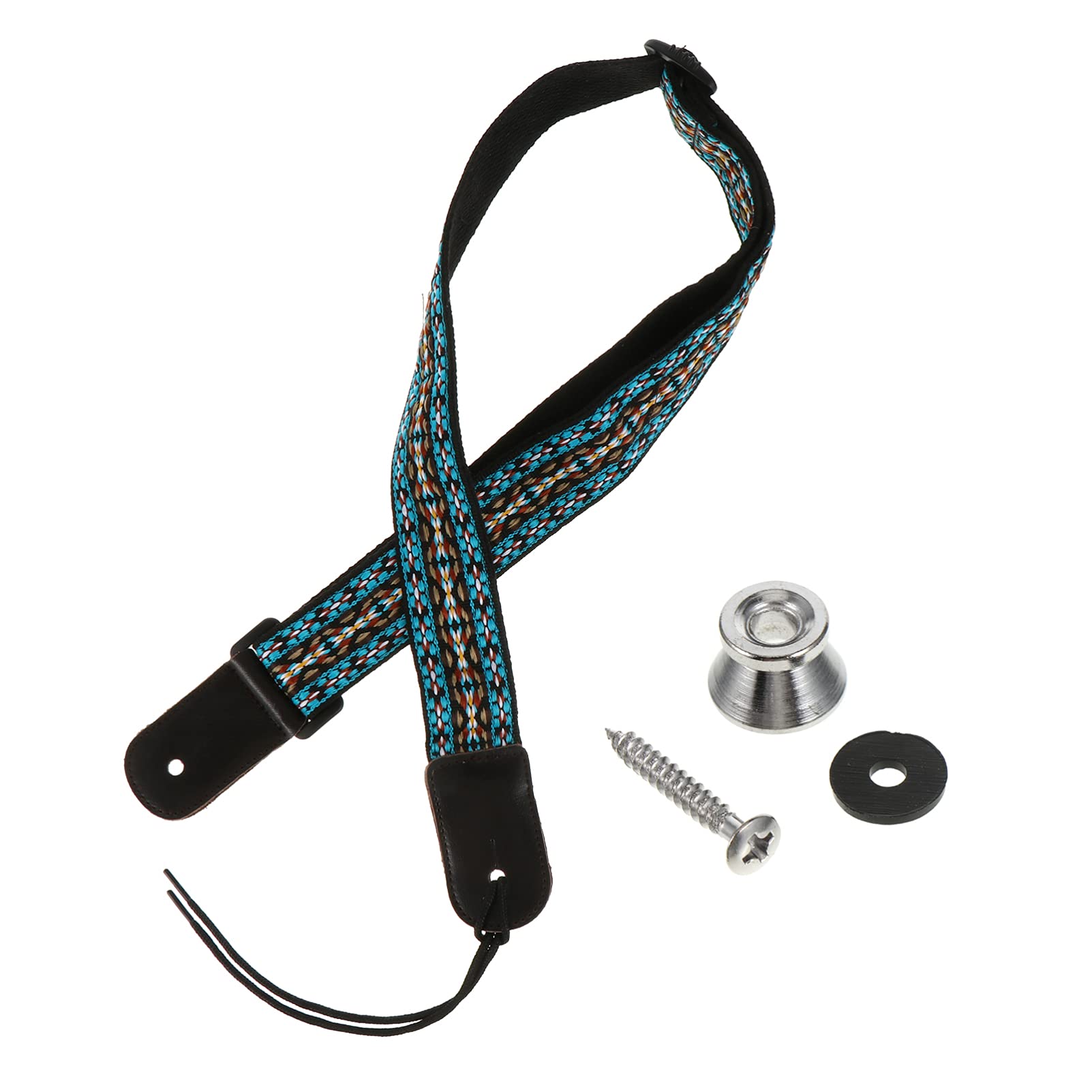 MILISTEN Adjustable Ukulele Strap - Ethnic Style Guitar Shoulder Strap for Ukulele, Banjo & Mandolin - Replacement Blue Ukulele Strings & Picks - Perfect for Live Performances, Practice & Travel