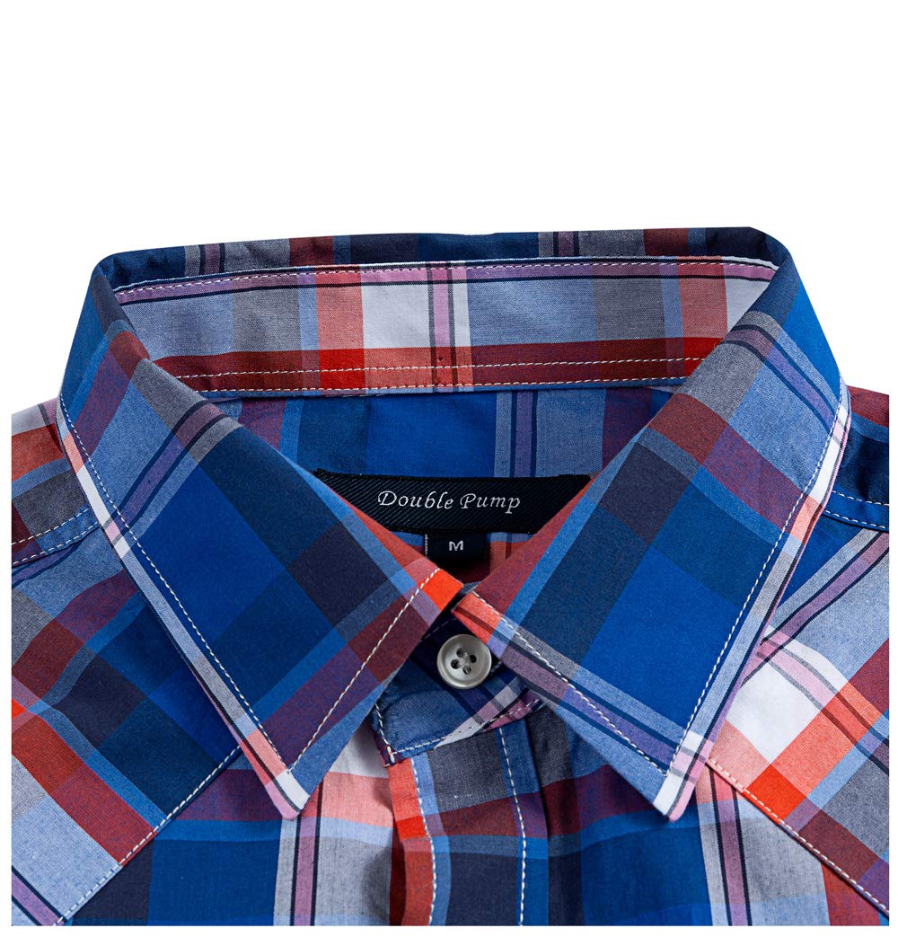 Men's Western Snap Button Plaid Long Sleeve Shirt - Regular Fit Casual Shirt for Cowboy Style, Rodeo, Country Music Festivals & Outdoor Adventures
