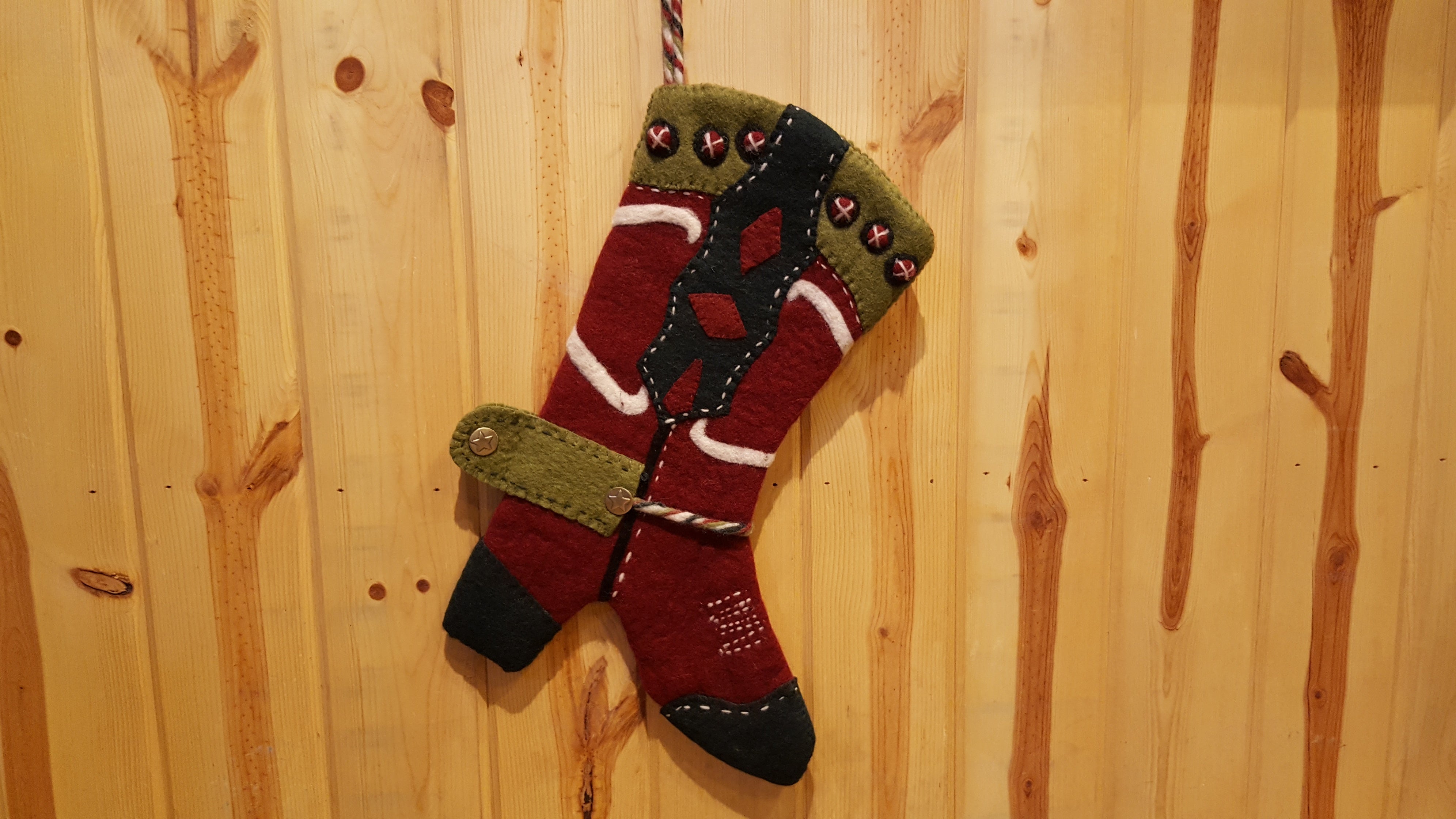 Hand Felted Wool Christmas Stockings - Traditional Old World Style Holiday Decor for Fireplace Mantel - Perfect for Xmas Gift Giving & Festive Home Decor