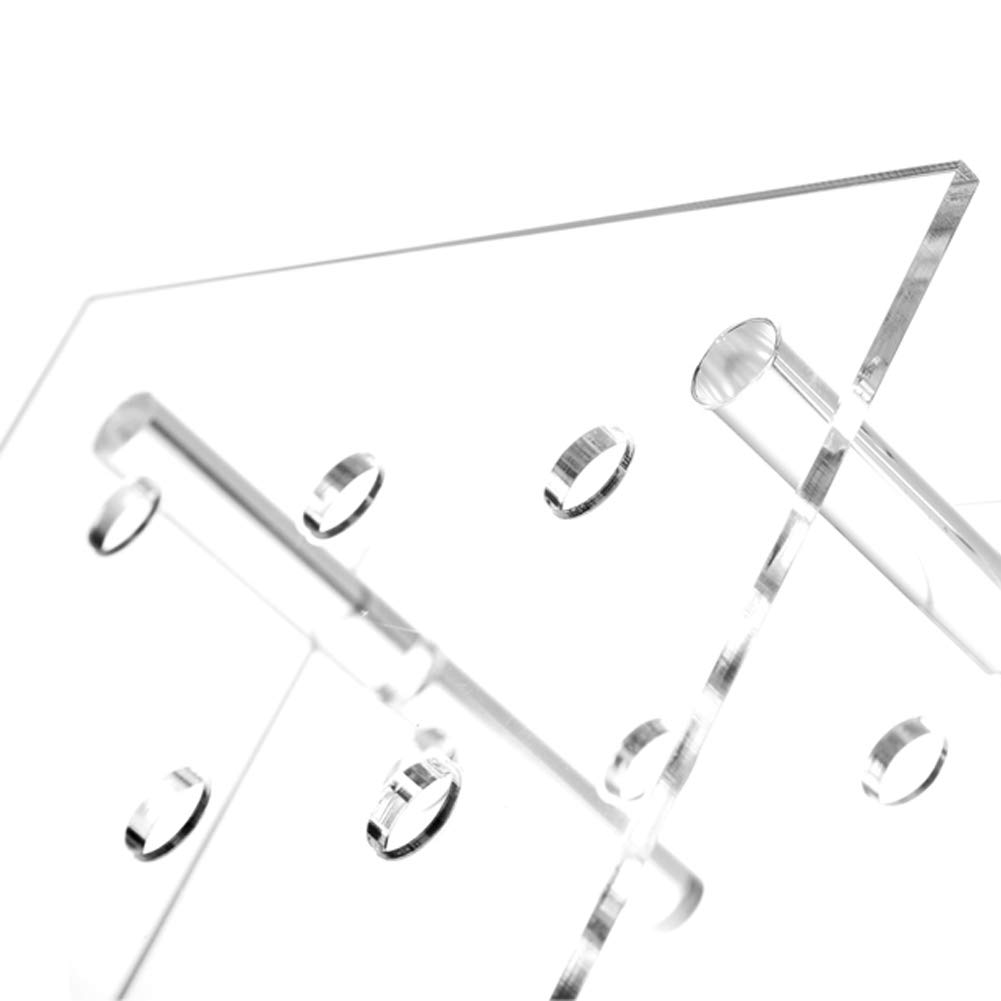 MMA Square Acrylic Rose Gift Box - 9 Hole Display Case for Preserving Flowers, Jewelry, Rings | Perfect for Wedding Decor, Anniversary Gifts & Jewelry Storage