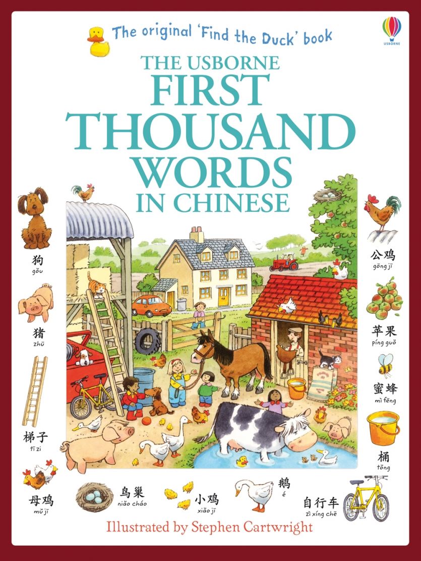 First Thousand Words in Chinese - Usborne Kids Language Learning Book for Beginners - Perfect for Homeschooling & Bilingual Education