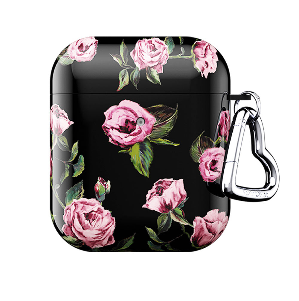 Pink Rose Floral AirPod Case - Cute Protective Cover for Apple AirPods 1/2/3/Pro - Perfect Gift for Women, Girls, Teens - Great for Travel, Work, Gym & Daily Use