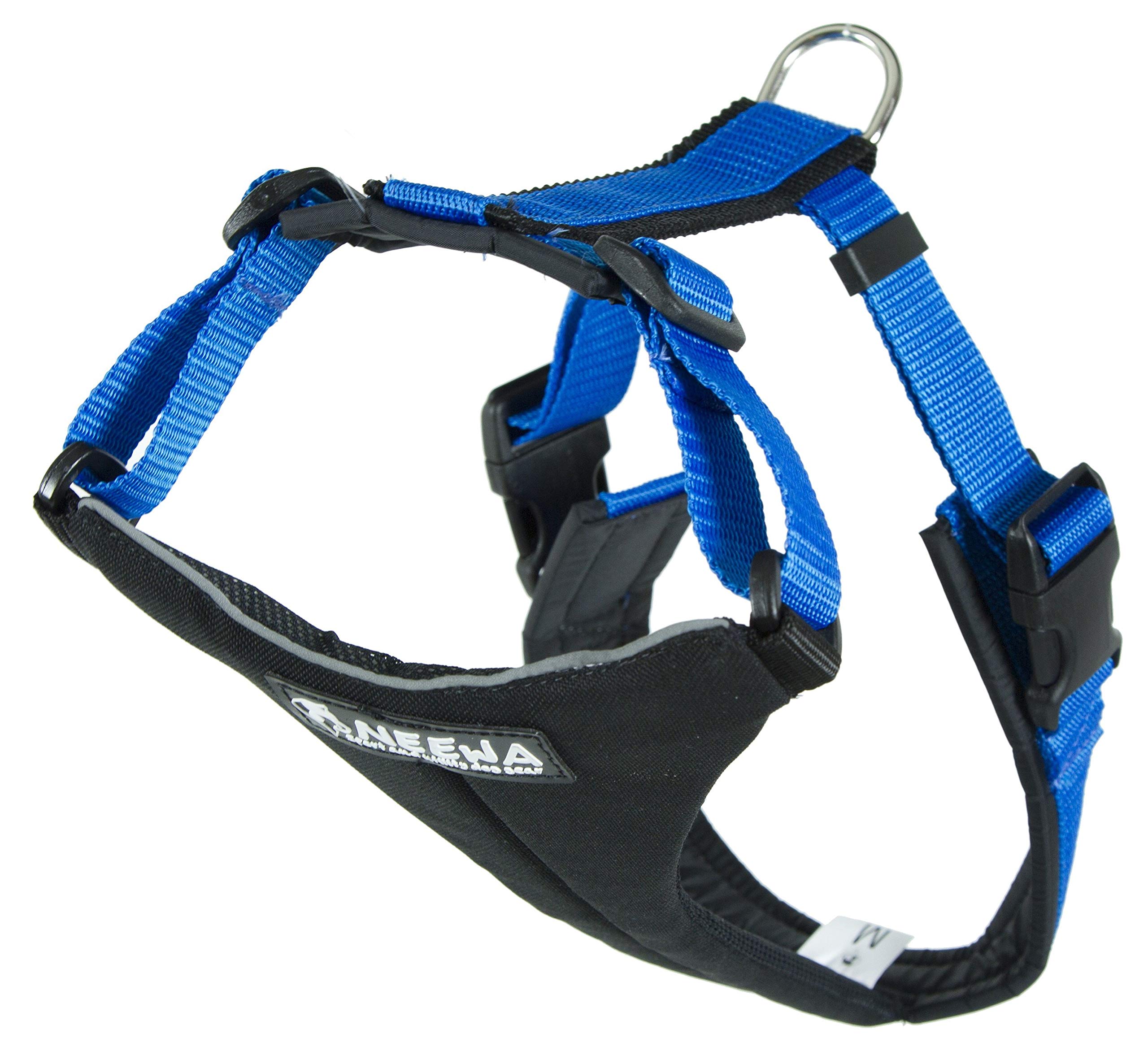 Neewa Small Blue No-Pull Dog Harness for Running, Hiking & Outdoor Adventures - Adjustable Reflective Pet Vest for Small Dogs