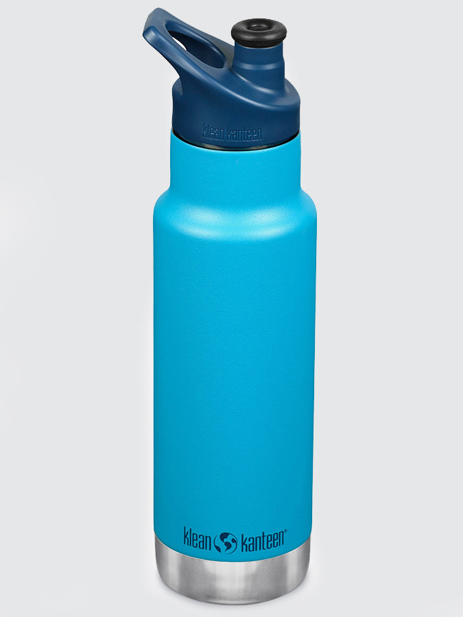 Klean Kanteen Insulated Kids Water Bottle 12oz (355ml) with Classic Sport Cap - Leak Proof Stainless Steel Bottle for School, Sports & Outdoor Activities