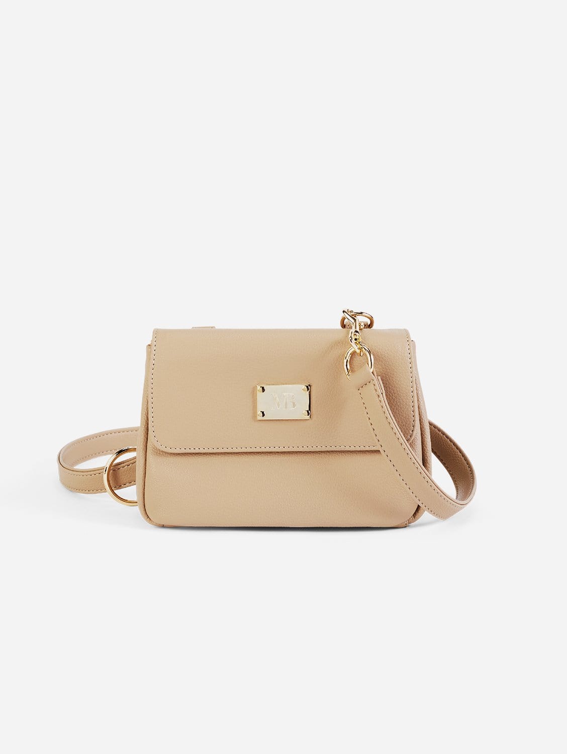 Trudy Vegan Leather Crossbody Clutch Bag for Women - Stylish Beige Purse for Everyday Use, Travel & Date Night