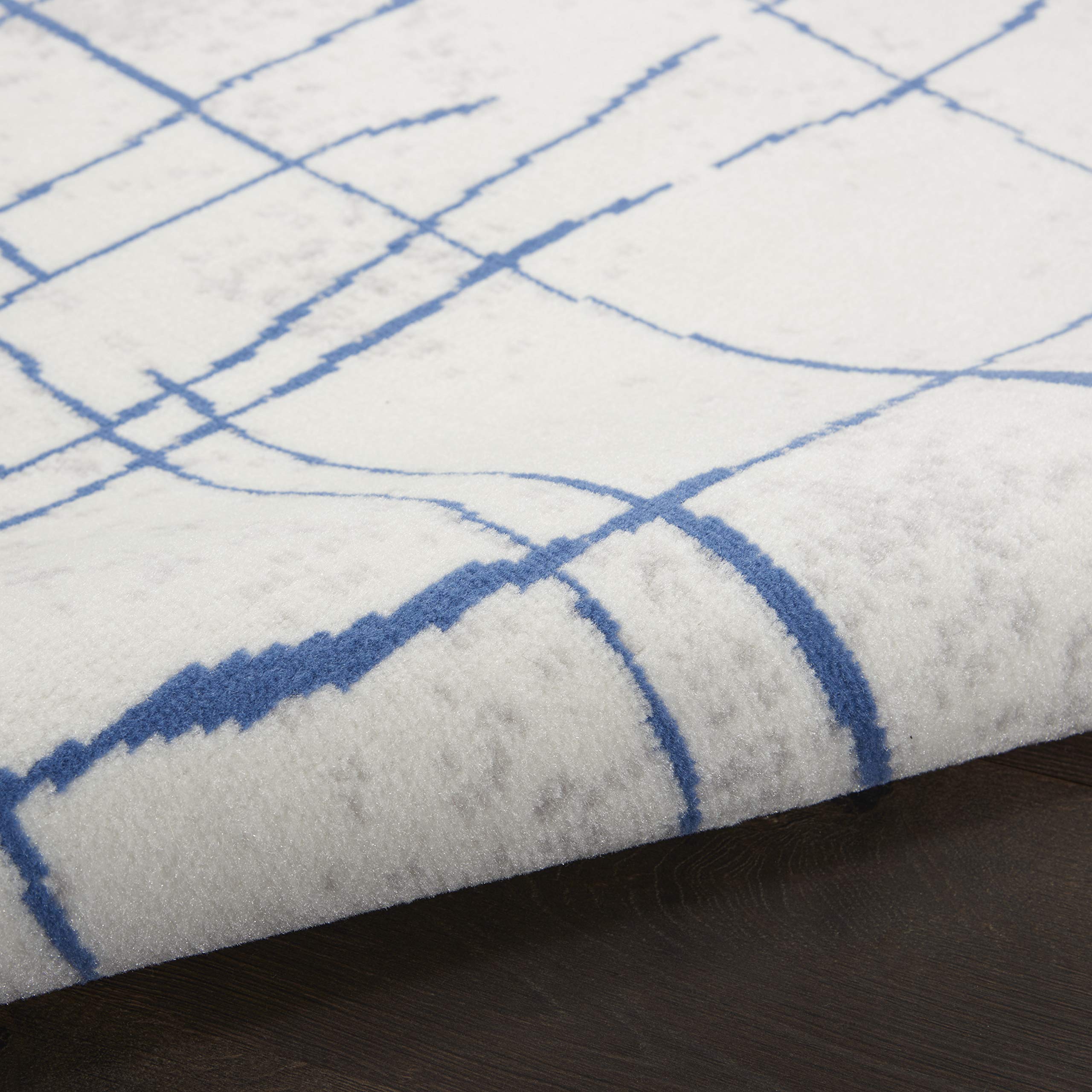 Nourison Whimsicle Ivory Blue 2' x 3' Contemporary Area Rug - Artistic Design, Easy to Clean, Non-Shedding - Perfect for Bedroom, Living Room, Dining Room & Kitchen Decor (2x3)