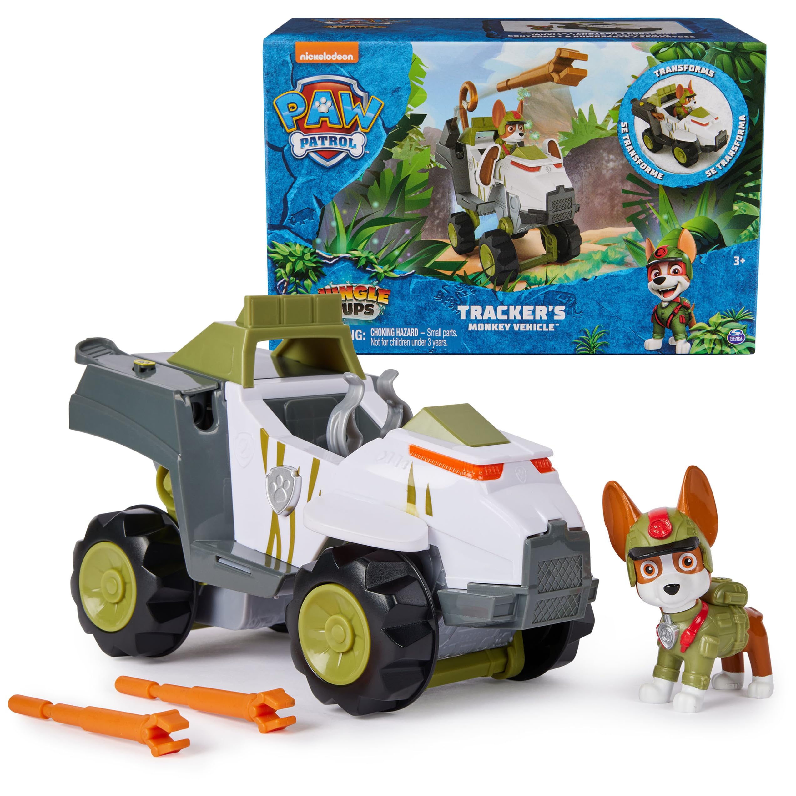 PAW Patrol Jungle Pups Toy Truck with Tracker Figure - Kids Gift for Ages 3+ | Outdoor Play & Collectible Fun