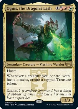Magic: The Gathering - Ognis, The Dragon's Lash (210) Foil Card - Streets of New Capenna Expansion - Collectible Trading Card Game for MTG Players & Deck Builders - Perfect for Commander & Standard Formats