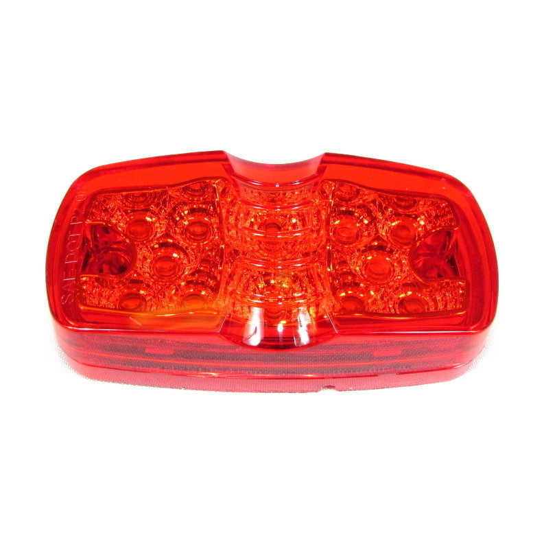 Fortpro 4x2 Clearance Marker Double Bullseye LED Trailer Lights - 12 Super Bright LEDs for Trucks, Trailers & RVs - Waterproof & Durable for Night Driving & Road Safety