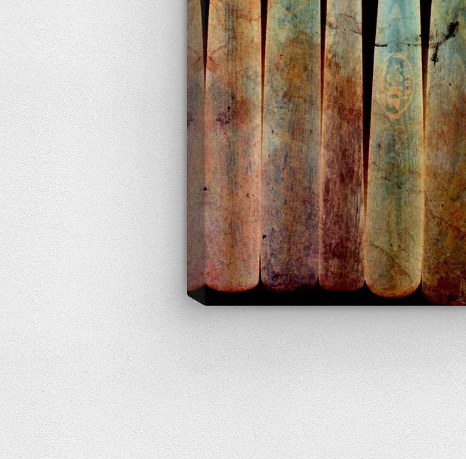 Oliver Gal Artist Co. Baseball Bat X-Ray Sports Wall Art Canvas Print - 24x36 Inches, Green & Black - Perfect for Boys Room Decor, Sports Themed Bedroom, Game Room & Man Cave