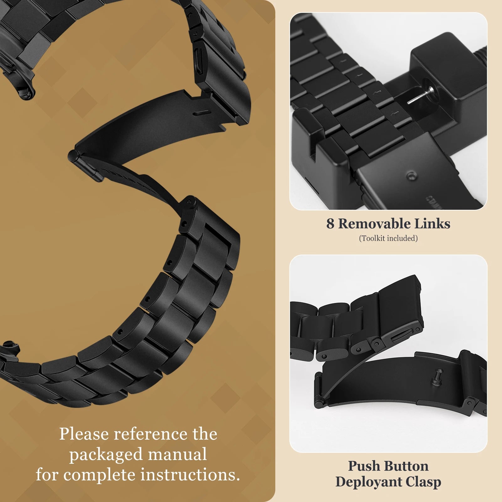 Premium Stainless Steel Bracelet Strap for Samsung Galaxy Watch Ultra - Durable & Stylish Replacement Band for Workouts, Business & Everyday Wear