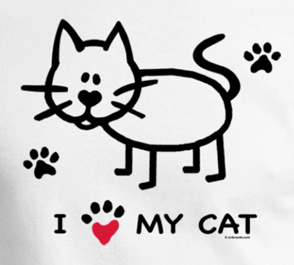 I Love My Cat Hoodie - Cute Cat Lovers Sweatshirt for Women & Men - Cozy Pullover Hooded Sweatshirt for Cat Owners - Perfect for Casual Wear, Gifts & Cat-Themed Parties
