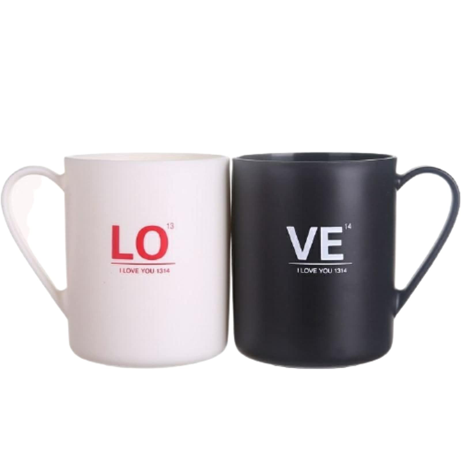 New Balance 2-Pack Couple's Mugs - Creative & Stylish Coffee Cups for Home, Kitchen, Dorm - Perfect for Morning Coffee, Romantic Dates & Gift Giving