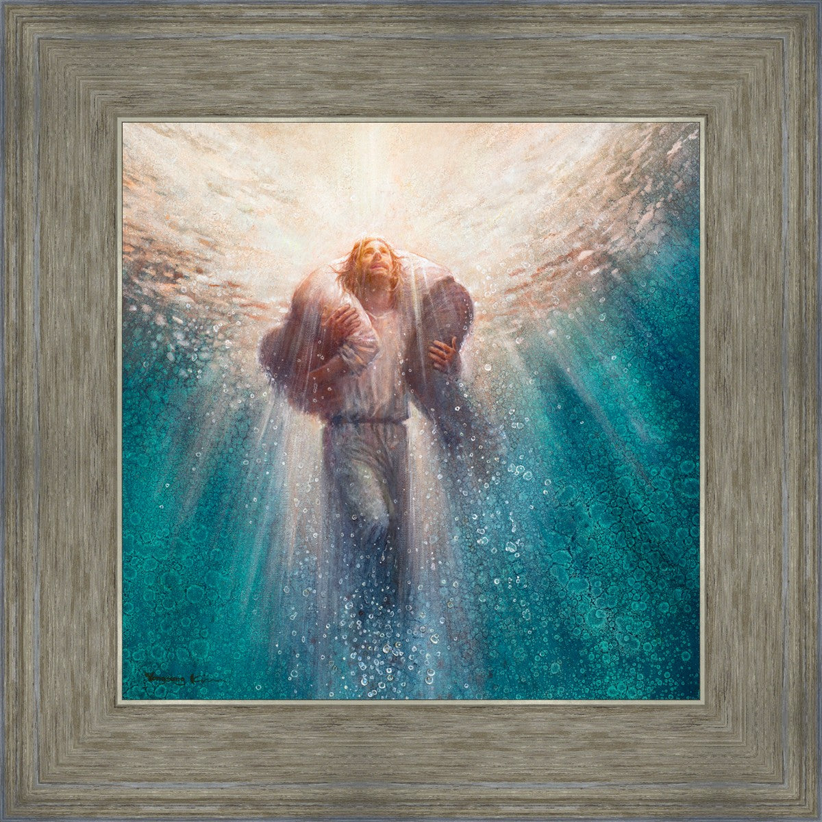 Deep Waters By Yongsung Kim - Premium Wall Art Canvas Print - Ocean Wave Painting for Home & Office Decor - Perfect for Living Room, Bedroom, and Office Spaces