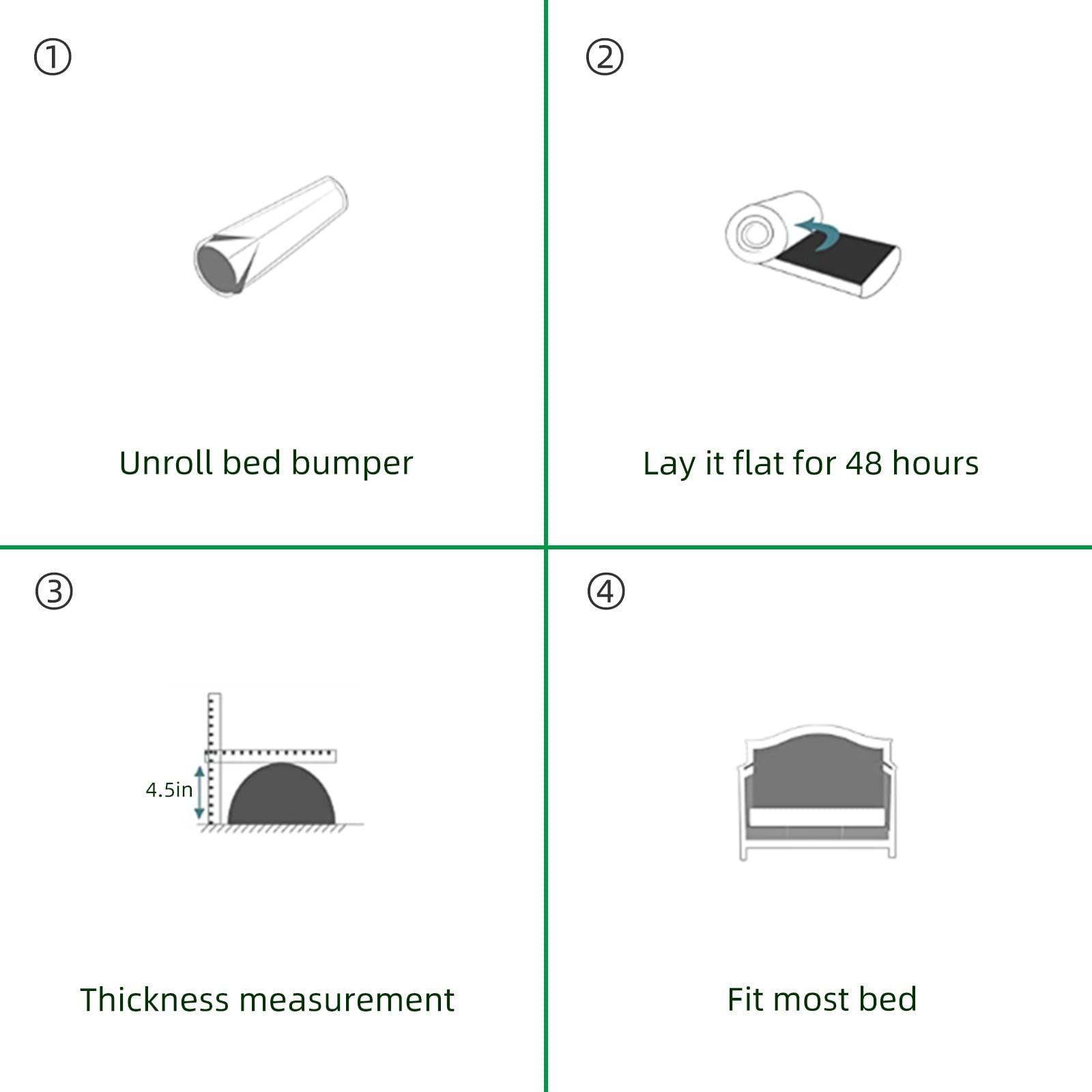 **Toddler Bed Bumper - Soft Foam Bed Rail Guard for Kids | Washable 2-Pack | Fits Twin, Full, Queen & King Beds | Safe & Comfortable for Baby & Toddler Sleep Protection**    *(Perfect for preventing falls, ensuring safe sleep, and transitioning from crib to big-kid bed!)*
