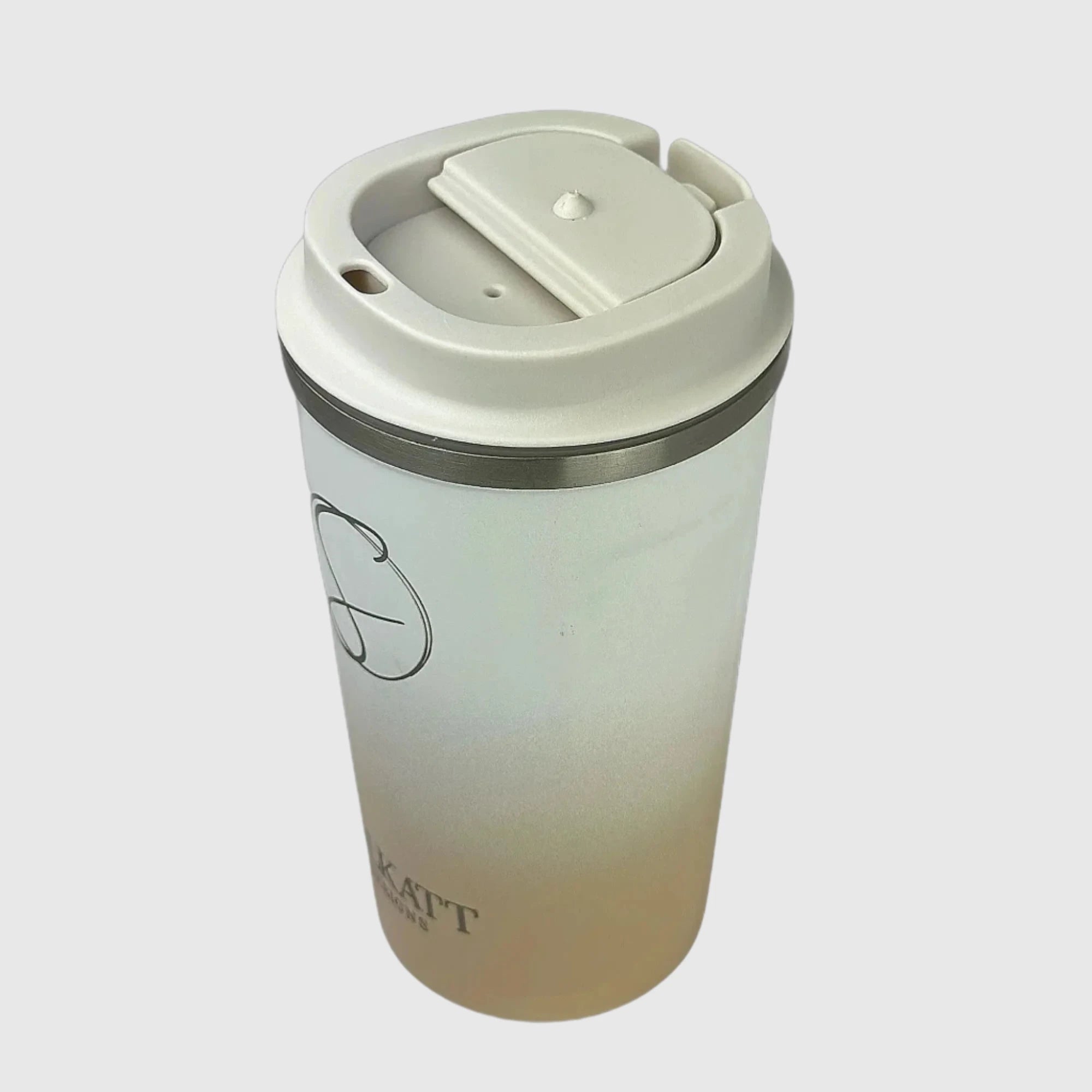 Pastel Beige Insulated Travel Coffee Mug - 500ml Stainless Steel Vacuum Flask for Hot & Cold Drinks - Perfect for Commuting, Camping and Office Use