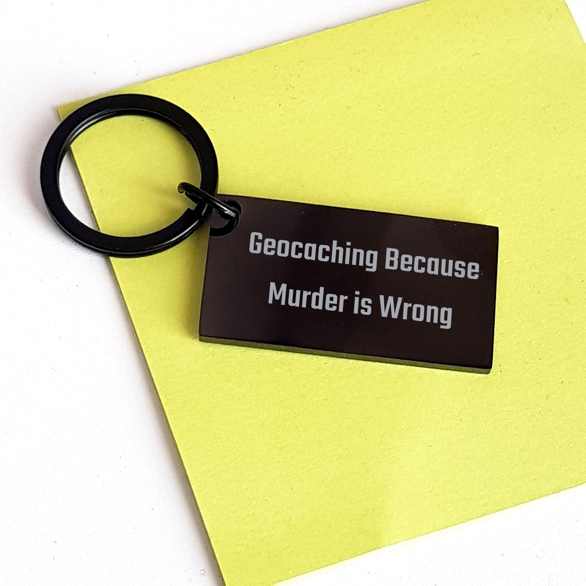 Funny Geocaching Keychain with Inspirational Quote - Unique Graduation Gift for Men, Women, Friends & Coworkers - Perfect for Outdoor Adventures & Treasure Hunting Enthusiasts