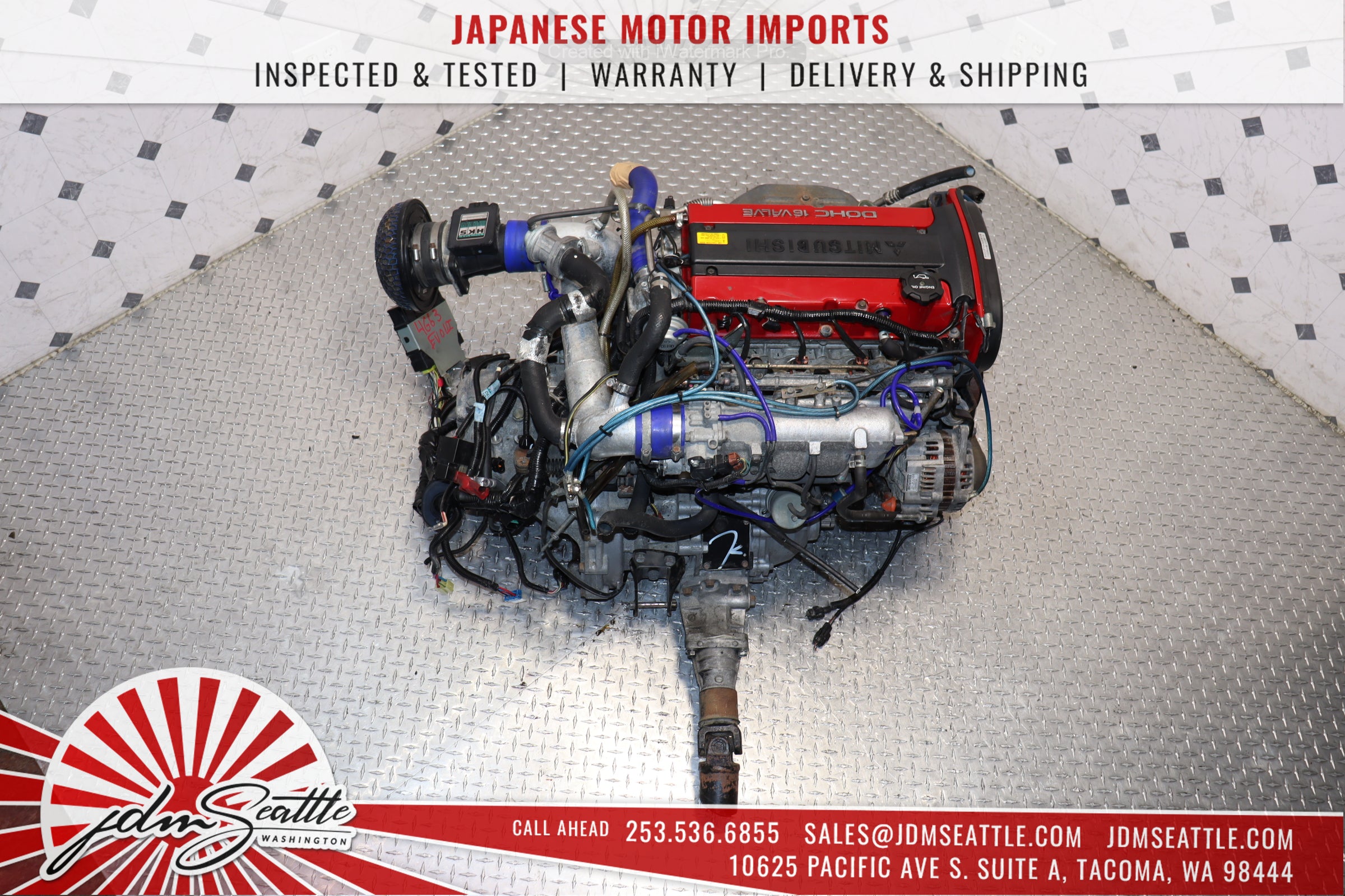 JDM 4G63 Turbo Engine with 5-Speed Transmission for 1998 Mitsubishi Evo 5 - Complete Motor Swap Kit Including Wiring Harness & ECU - Perfect for Performance Upgrades & Racing Builds