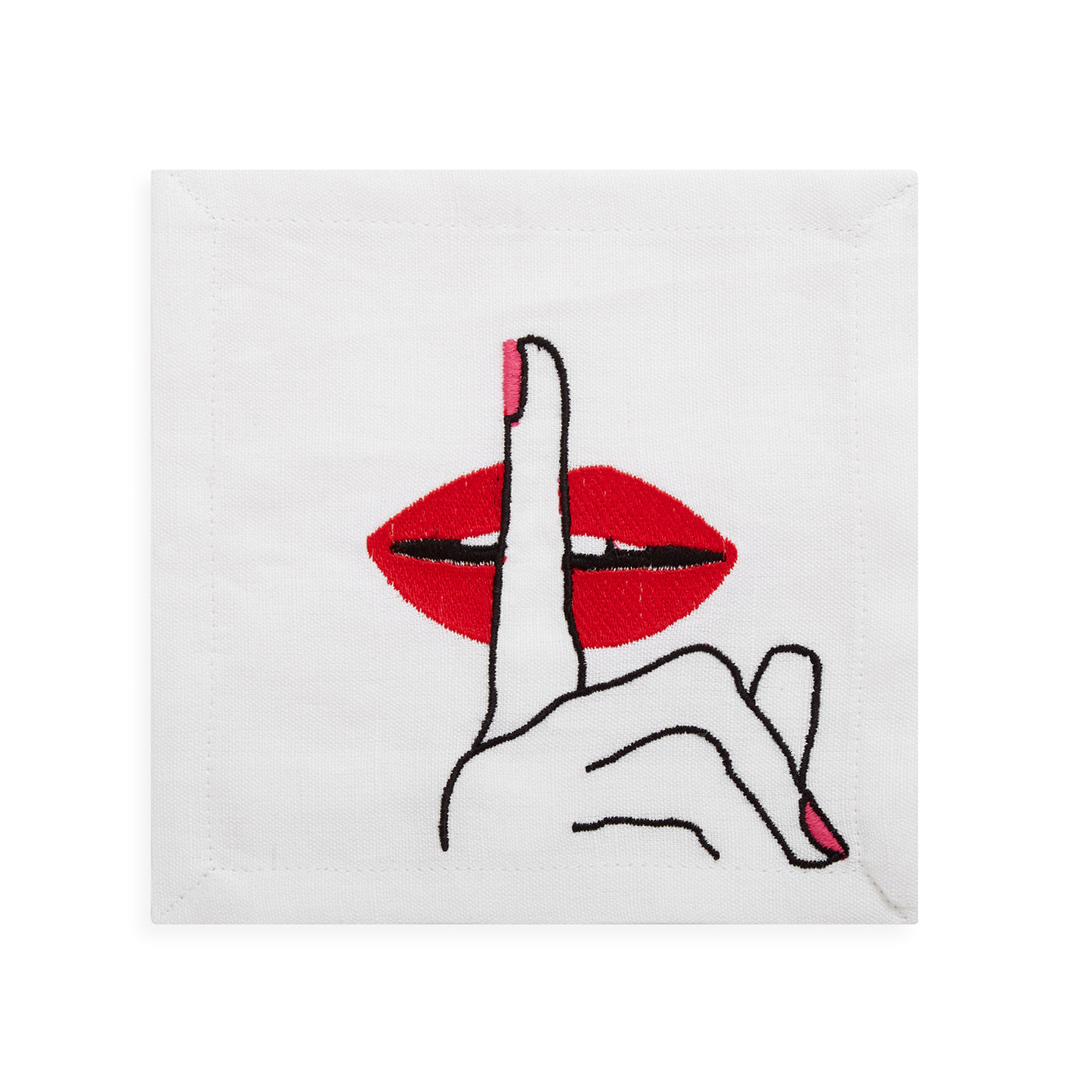 Premium Lips Cocktail Napkins - 50 Count, 4x4 Inch, Absorbent & Decorative for Parties, Weddings, and Home Decor - Fun & Stylish Paper Napkins for Drinks, Appetizers, and Entertaining