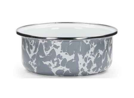 Gray Swirl Enamelware Soup Bowls - Set of 4 Vintage Style Porcelain Bowls for Soup, Cereal & Dessert - Perfect for Camping, Picnics & Home Dining