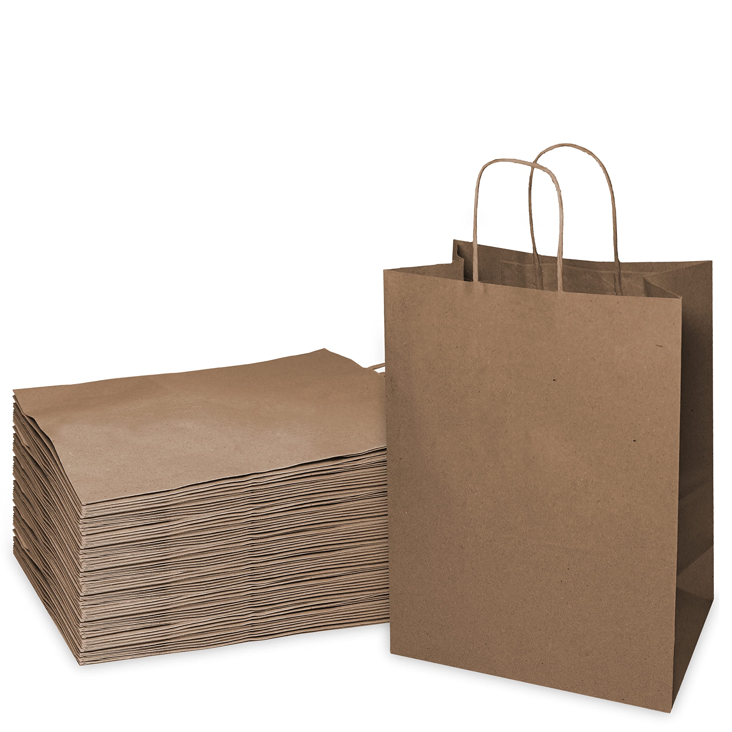 Eco-Friendly Small Brown Kraft Paper Bags with Handles 8
