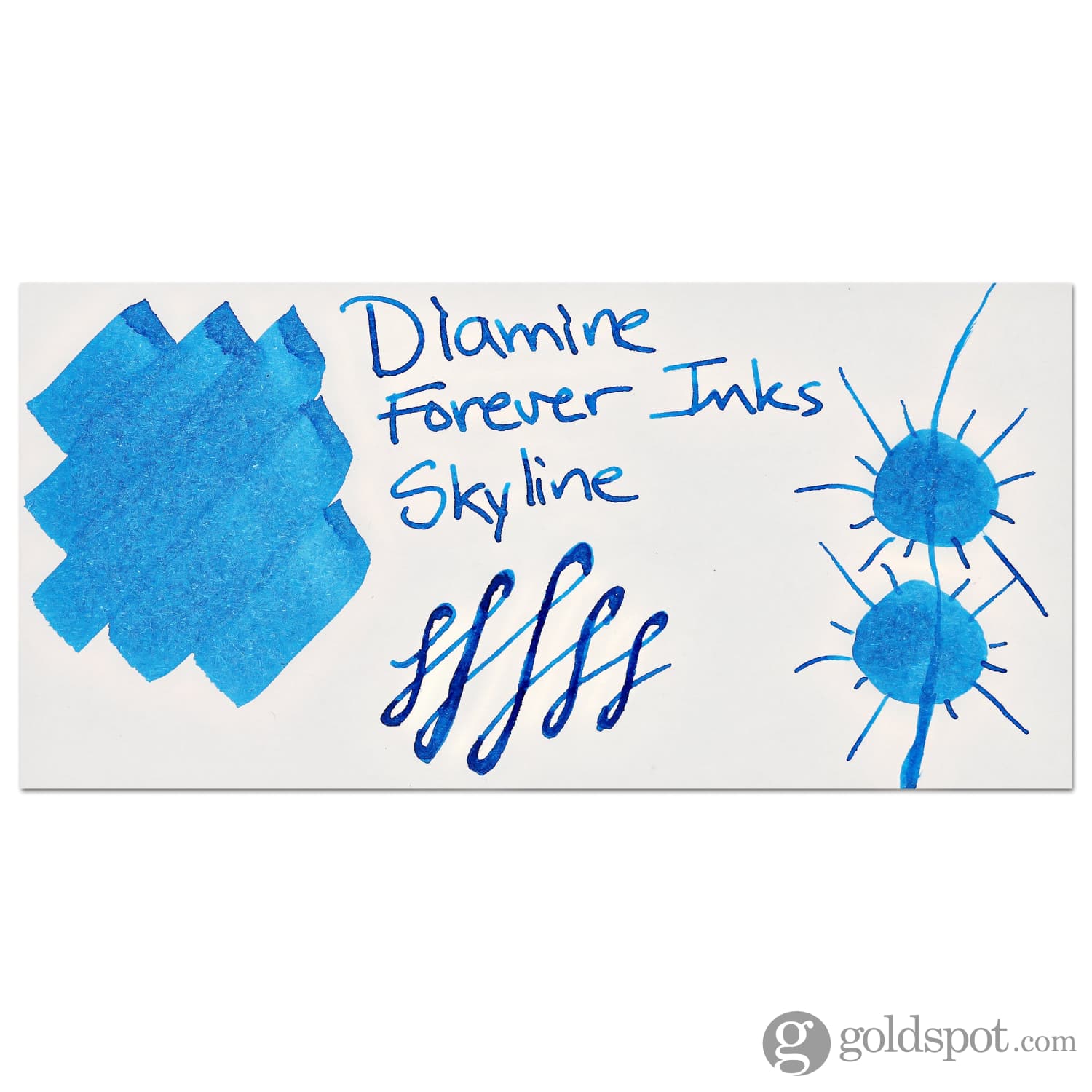 Diamine Forever Ink Bottle - Skyline Blue Fountain Pen Ink, 50ml - Perfect for Calligraphy, Journaling & Artistic Writing