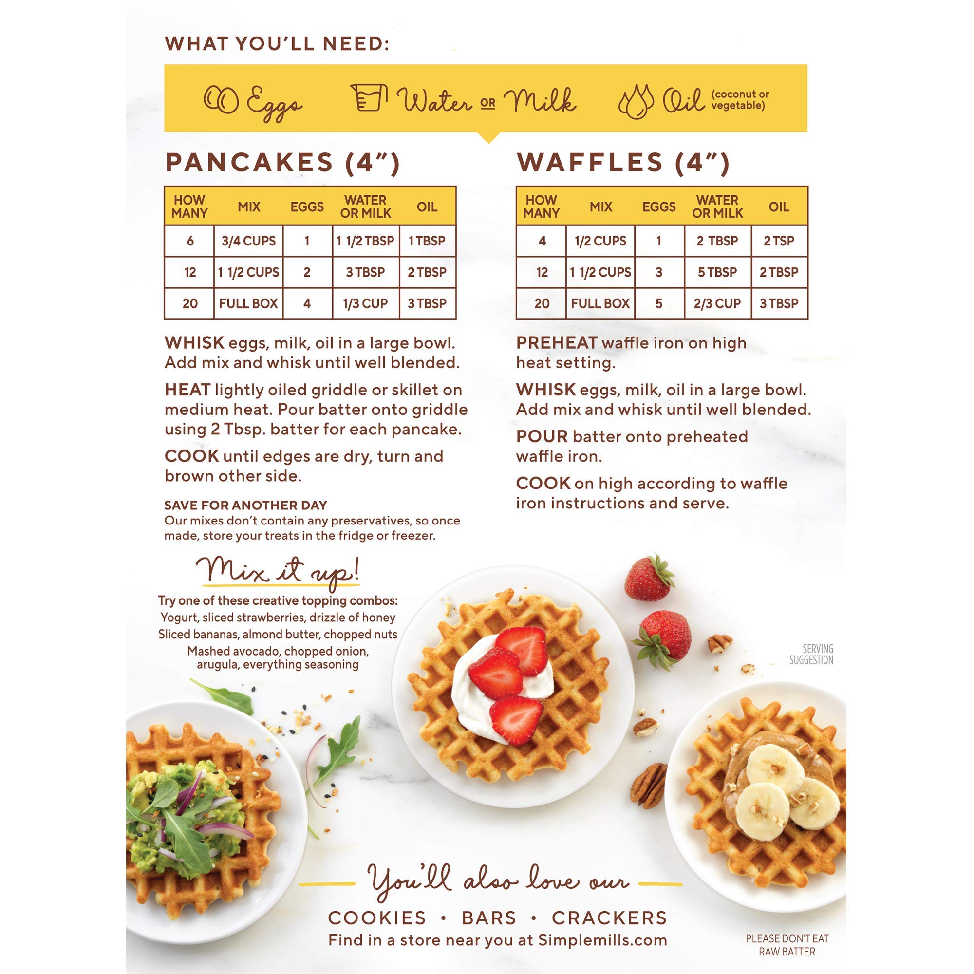 Simple Mills Almond Flour Baking Mixes - Gluten Free, Plant Based Pancake & Waffle Mix, Artisan Bread Mix for Healthy Breakfast & Family Baking