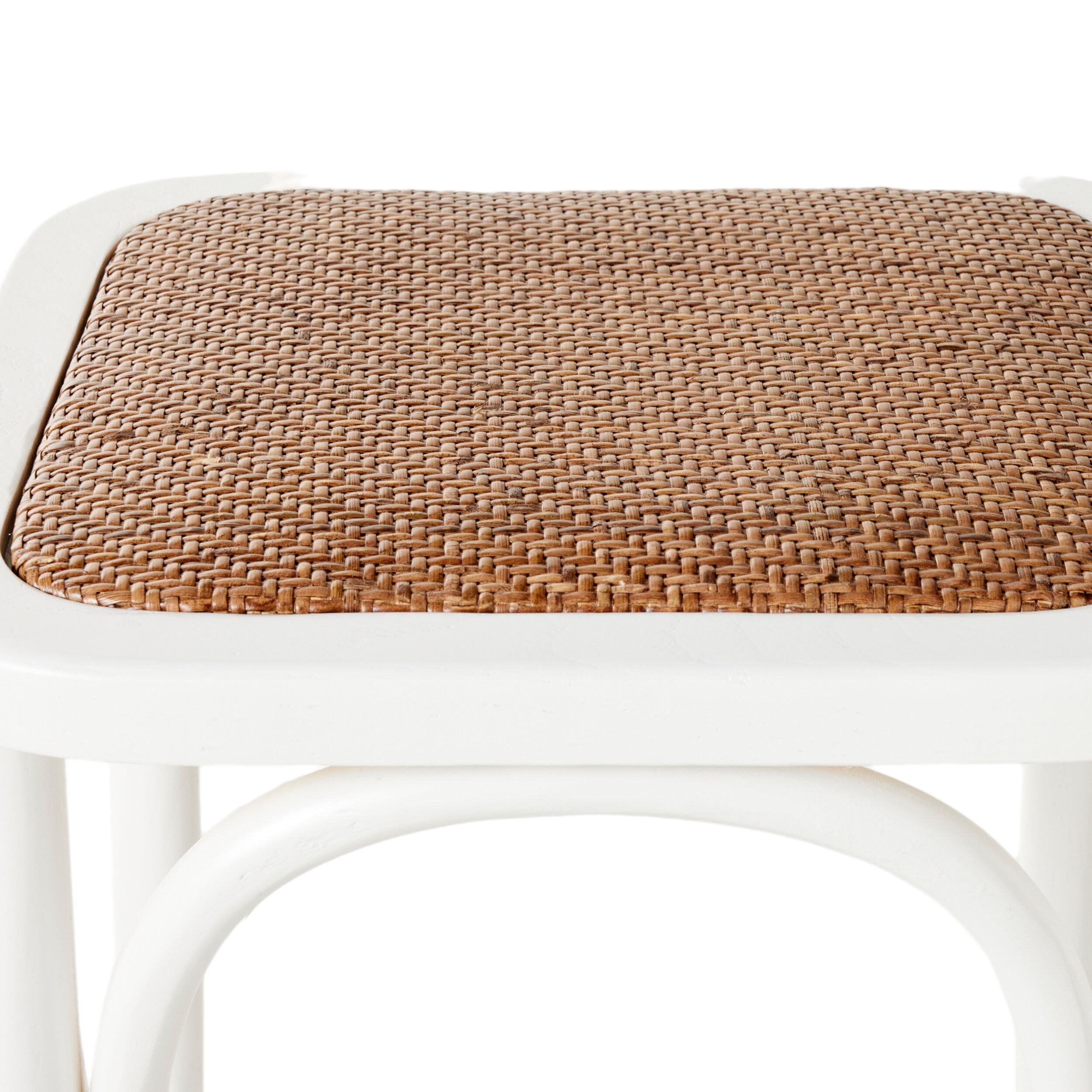 Bastion Backless Bar Stool - White Modern Counter Height Stool for Kitchen Island, Breakfast Nook & Home Bar Decor