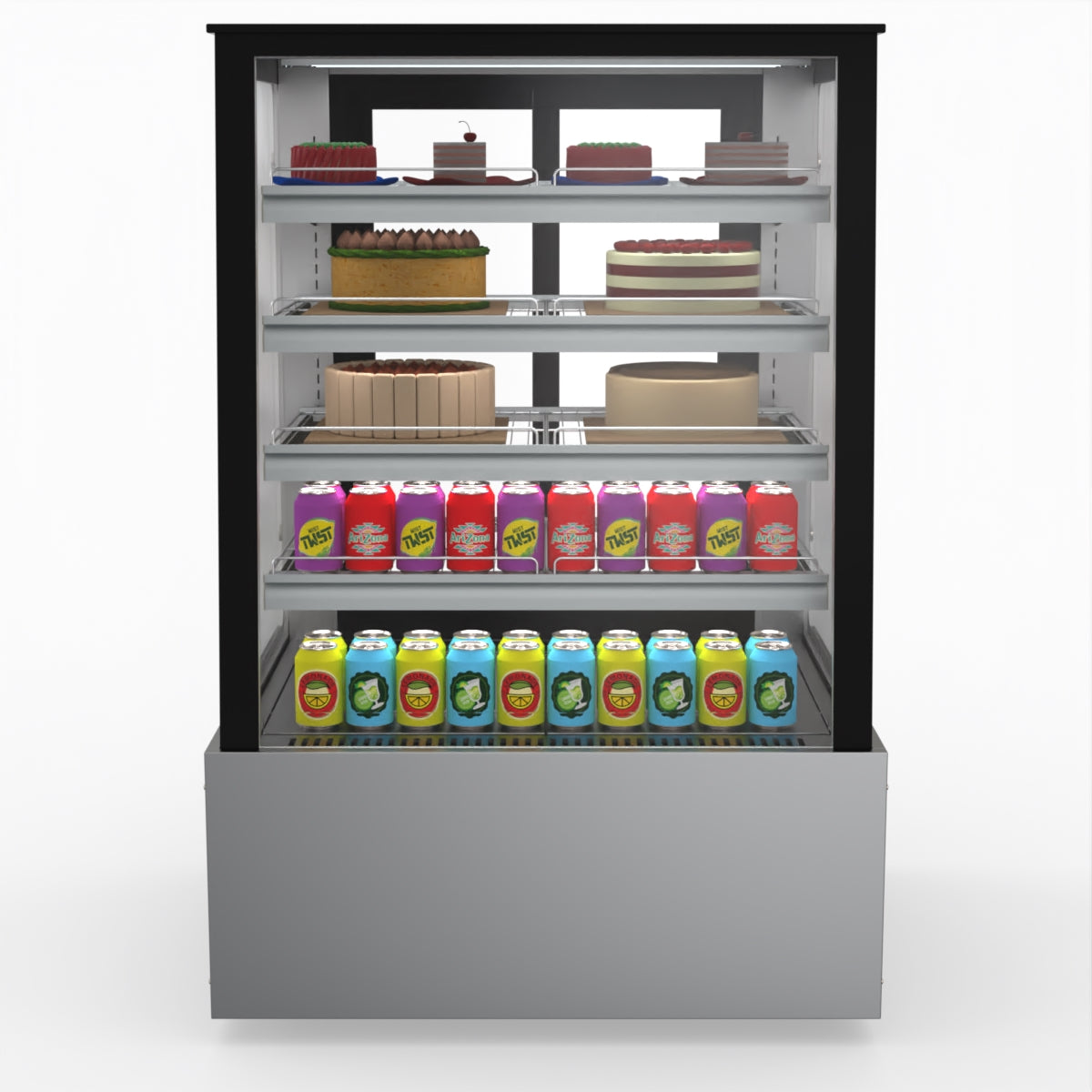 Bonvue Deluxe Chilled Display Cabinet SLP830C - Commercial Refrigerated Showcase for Restaurants, Bakeries & Cafes - Perfect for Displaying Cakes, Pastries & Cold Drinks