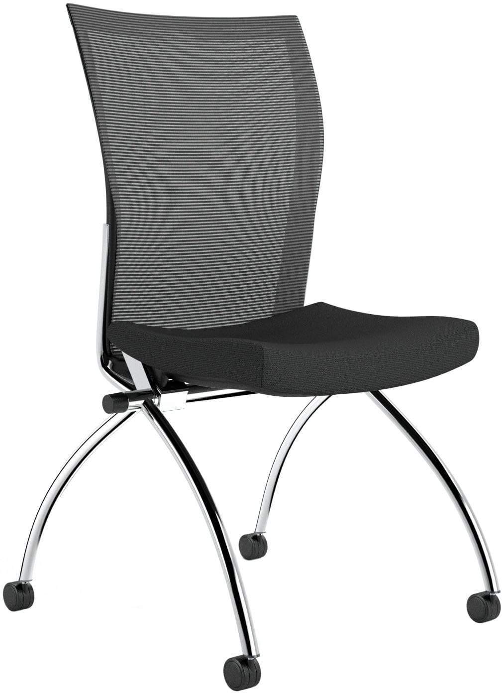 Safco Mayline Valore Armless Mesh Back Nesting Chair, 2 Pack [TSH2] - Ergonomic Stackable Office Chairs for Conference Rooms, Classrooms & Home Offices