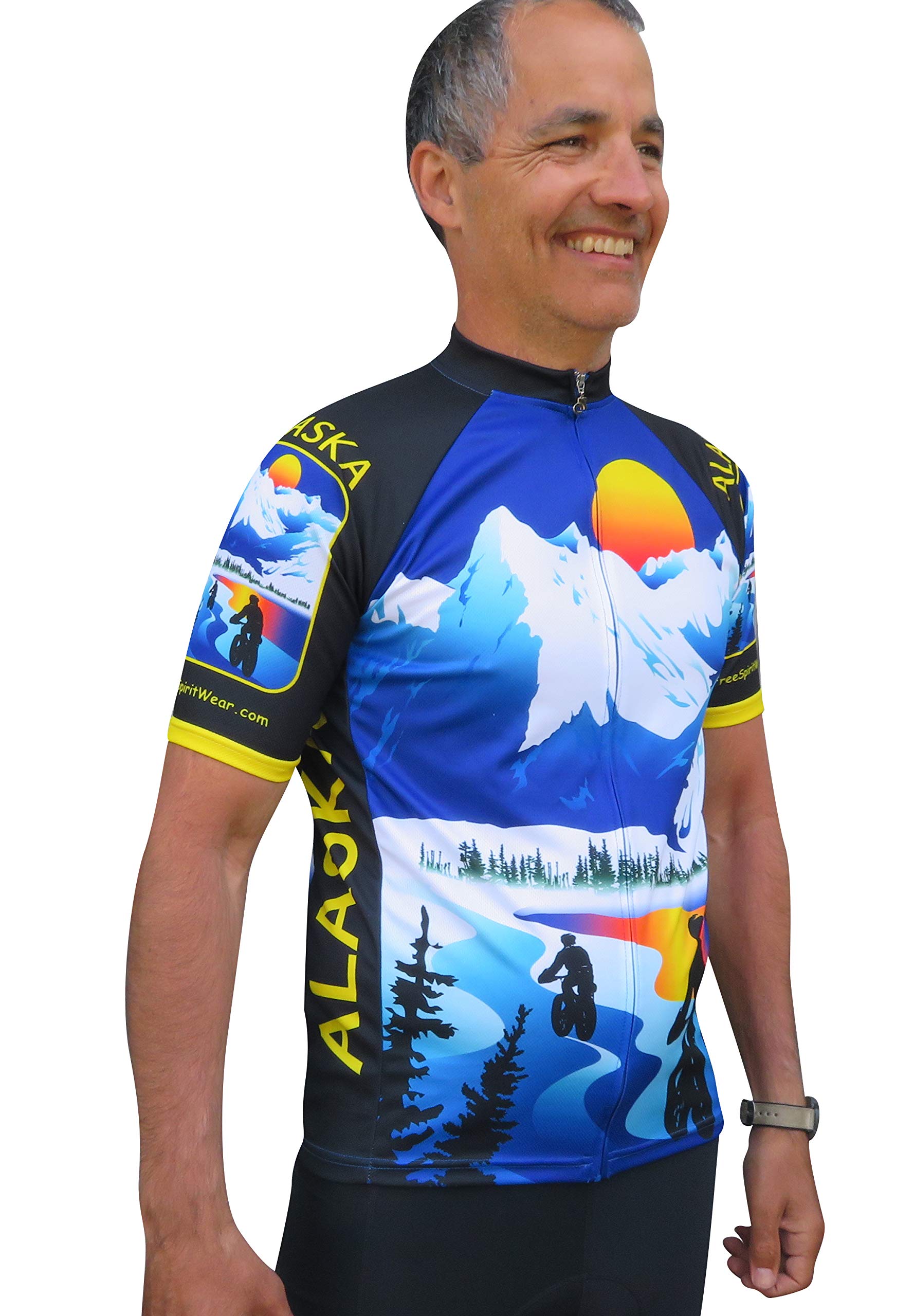 Premium Alaska FatBike Cycling Jersey for Men & Women - Breathable & Moisture-Wicking Bike Shirt for Mountain & Snow Biking - Ideal for Winter Cycling, Fat Tire Bike Adventures & Outdoor Sports