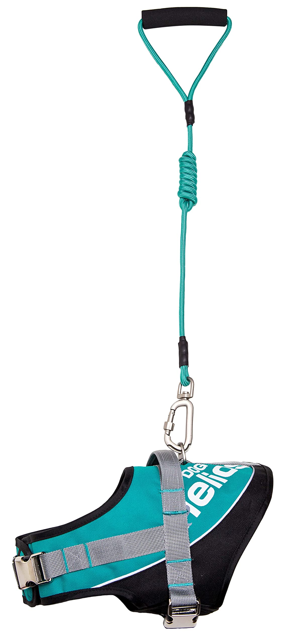 Helios 3M Reflective Adjustable Dog Leash & Harness Combo - Medium Size, Blue - 2-in-1 Walking System for Medium Dogs - Perfect for Night Walks, Jogging & Outdoor Adventures