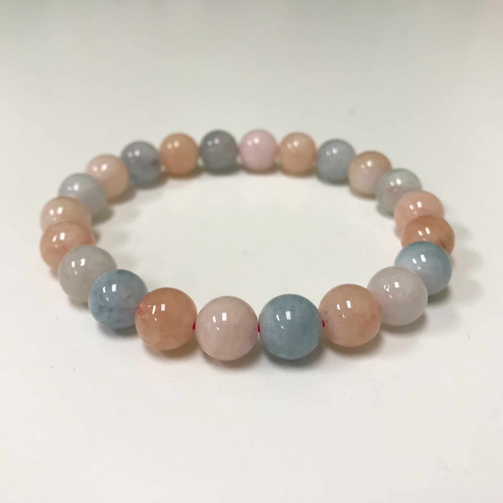 8mm Multicolor Morganite Gemstone Stretch Bracelet for Men & Women | Elegant Beaded Jewelry for Everyday Wear, Gifts & Special Occasions