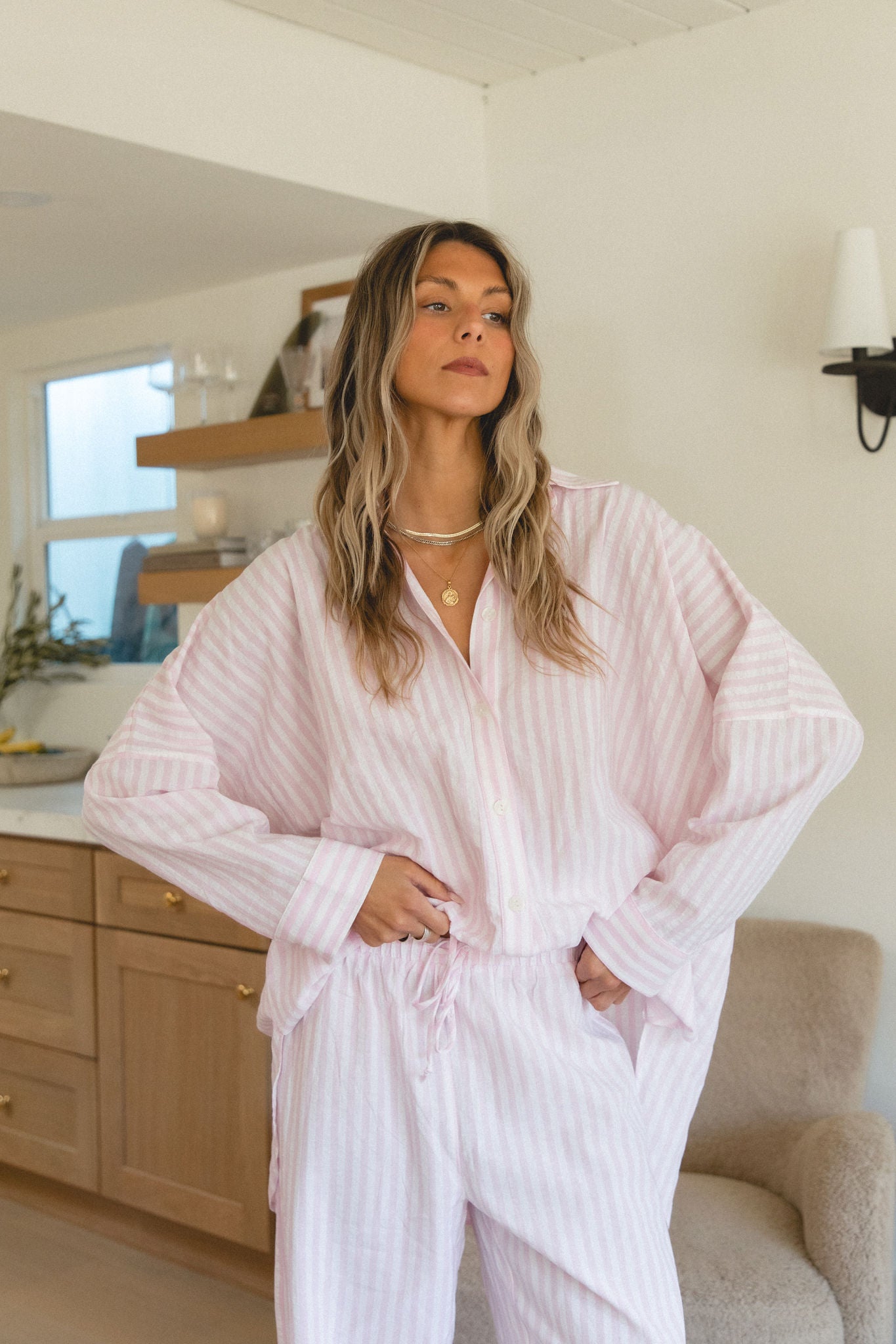 Stylish Capri Cotton Blend Oversized Button Top for Women | Comfortable & Breathable Summer Shirt | Perfect for Casual Outings, Beach Trips, and Layering