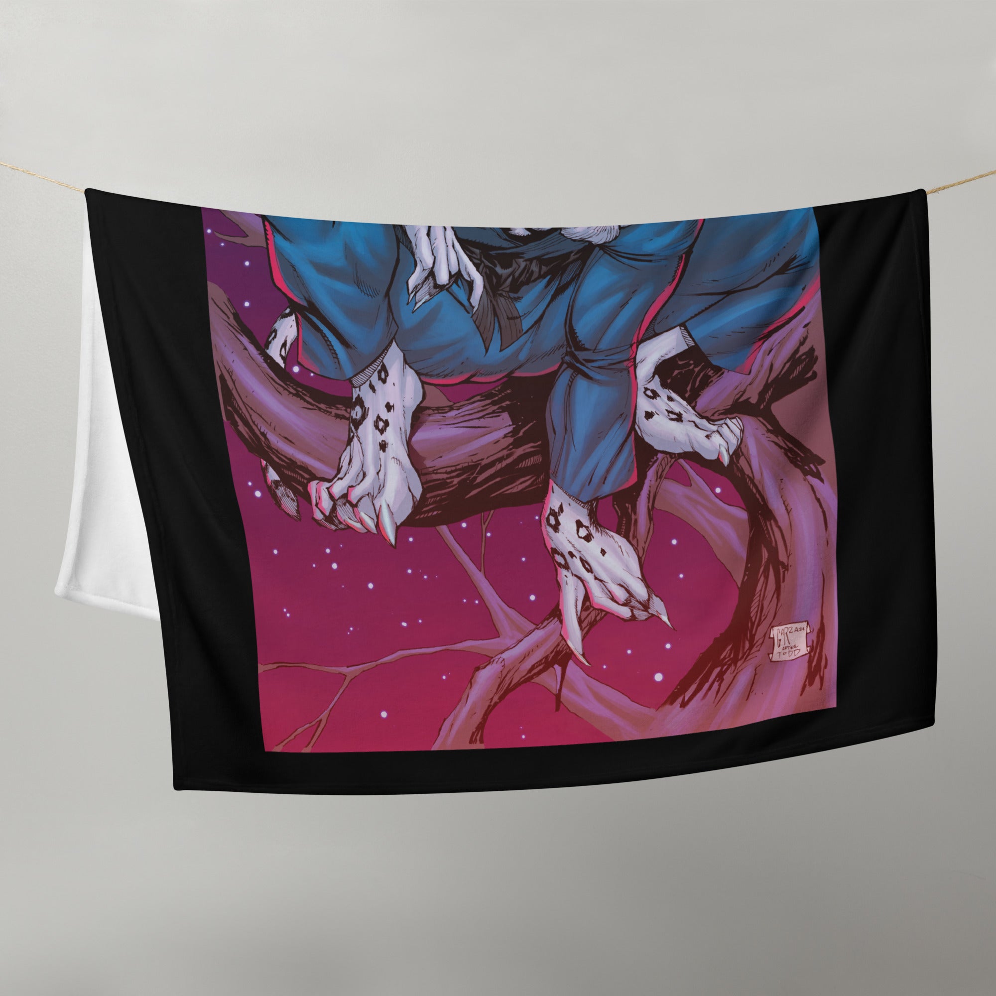 Zoo Jitsu Fighters #2 Cover C Garza Throw Blanket - Soft Flannel Blanket for Couch, Bed & Travel - Anime & Manga Fan Gift Idea
