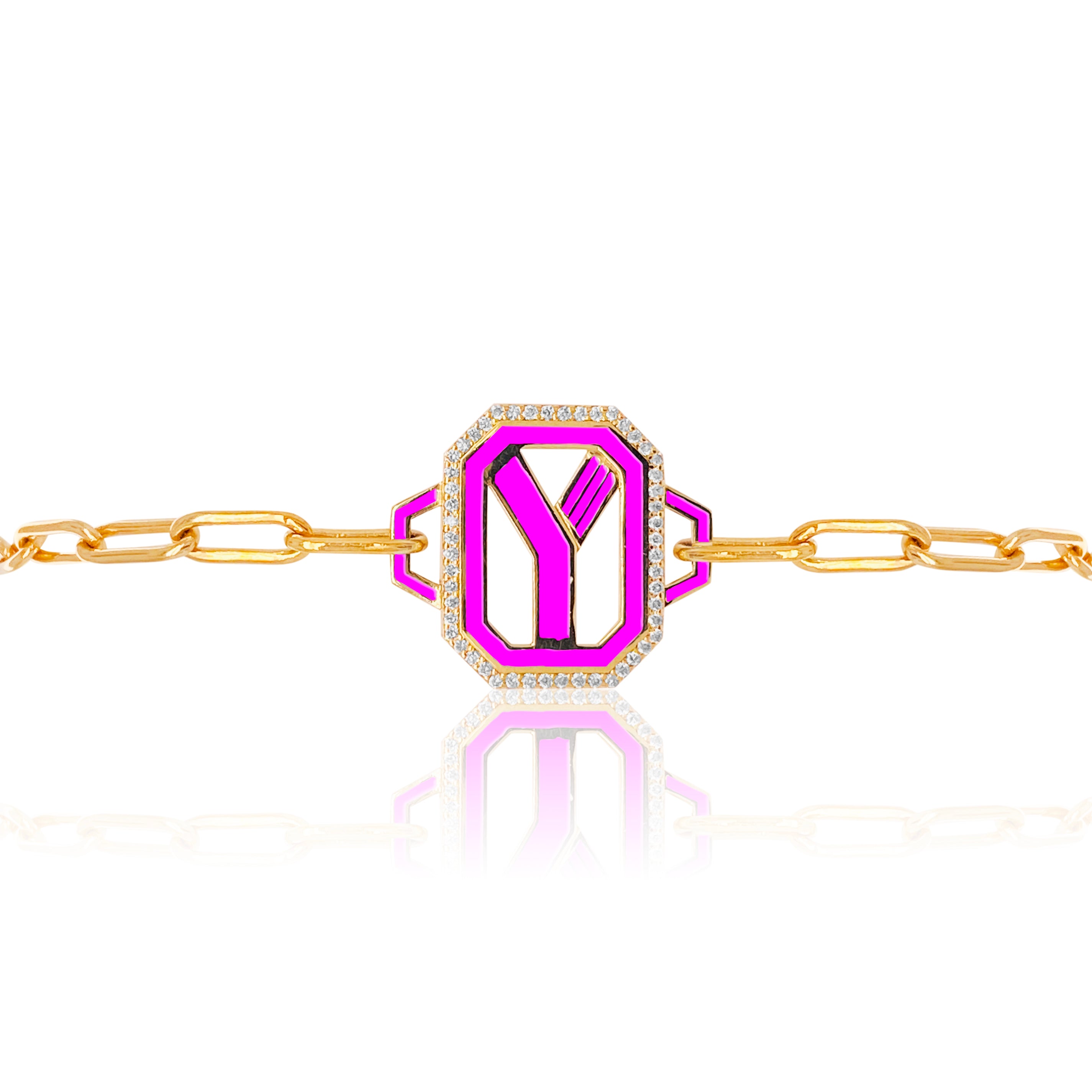 Gatsby Initial Bracelet - 15 Stylish Colors for Personalized Jewelry | Perfect for Gifts, Engraved Name Bracelets & Fashion Accessories