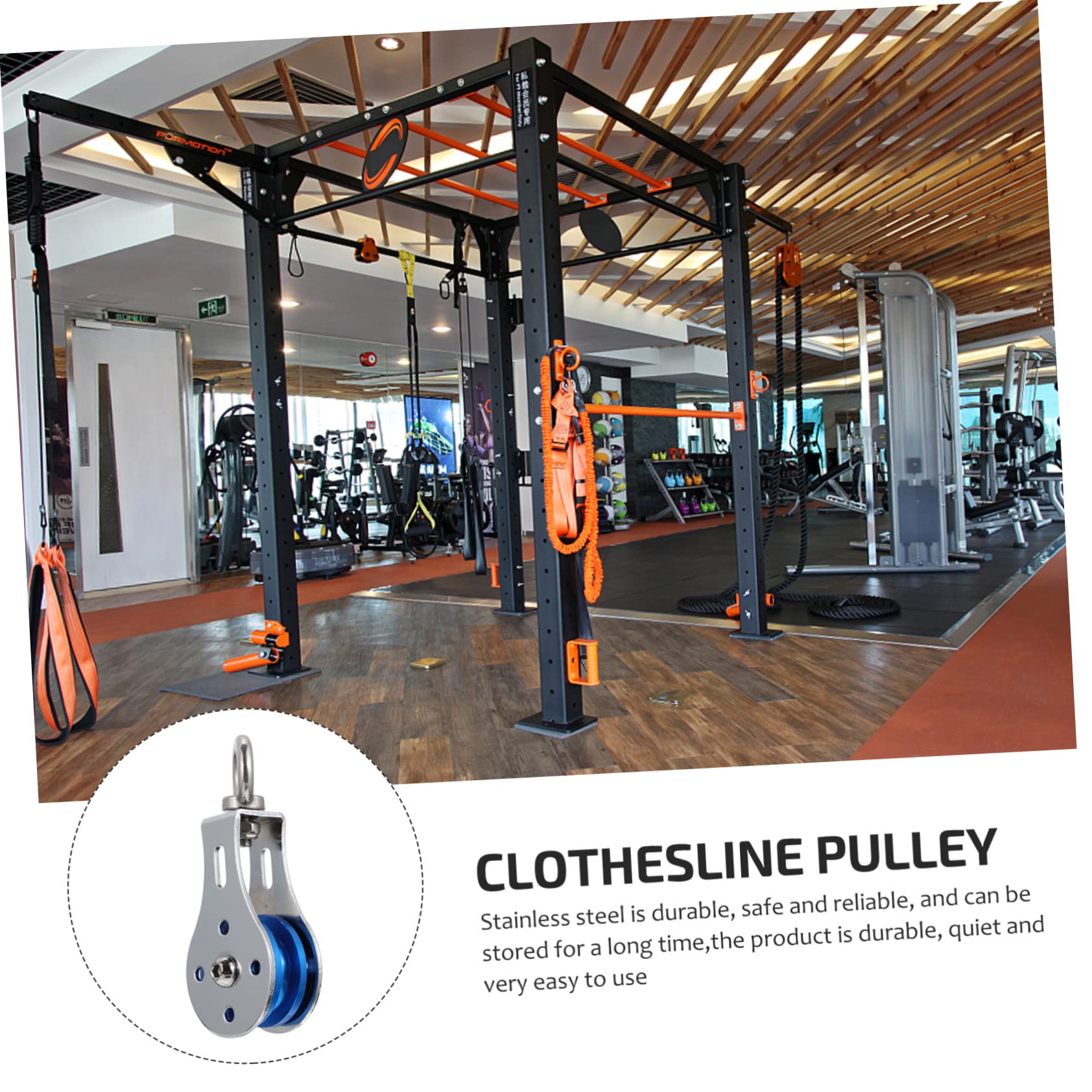 Kisangel 3-Piece Pulley System for Tricep Rope Attachment - Heavy Duty Fitness Cable Machine Accessories for Home Gym & Cross Training Workouts - Perfect for Strength Training, Muscle Building & Body Toning