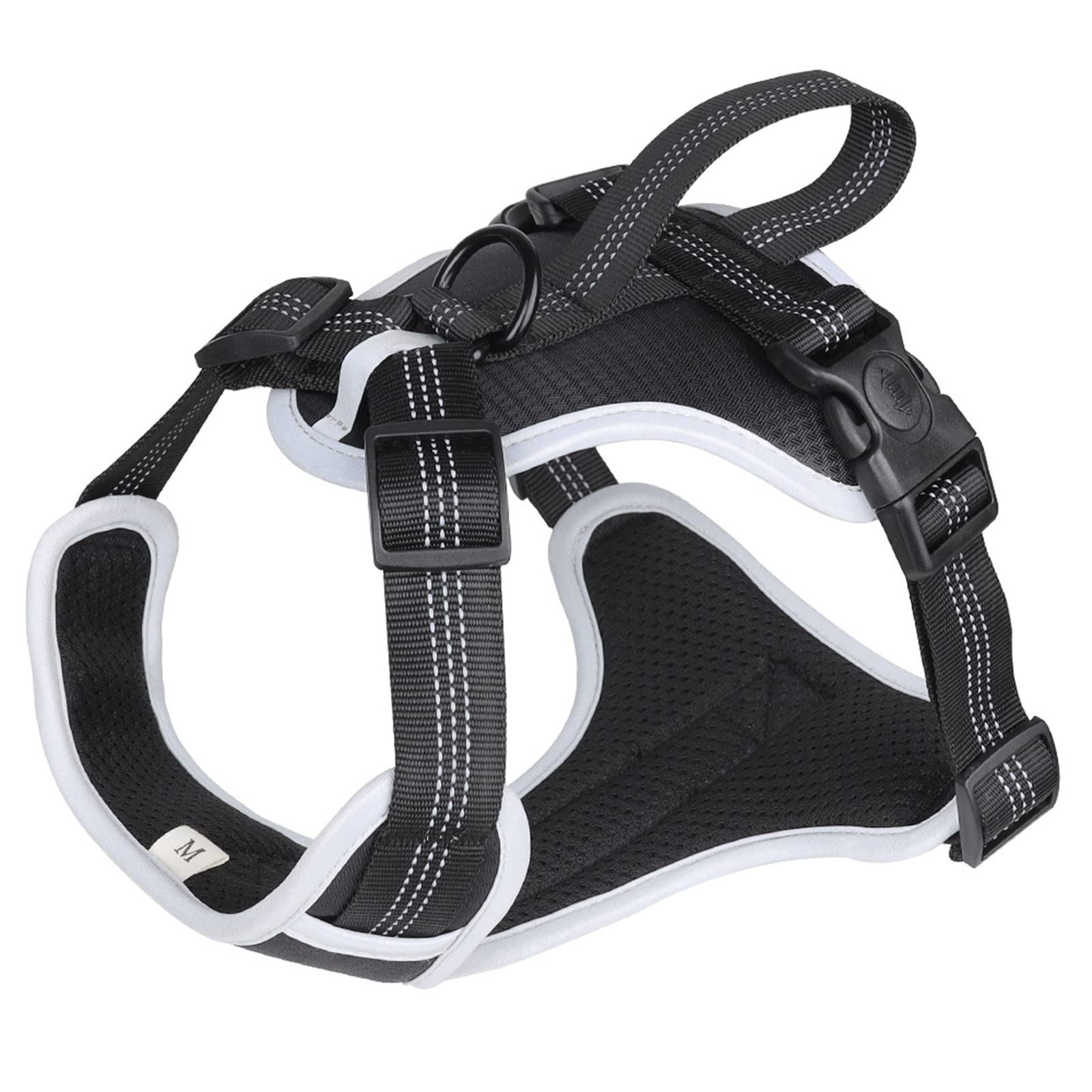 Durable Oxford Cloth Dog Harness - Heavy Duty No-Pull Vest for Large Dogs & Cats - Reflective Pet Leash with Explosion-Proof Design (Green, Silver, Gray, 300g) - Perfect for Outdoor Adventures, Hiking & Daily Walks