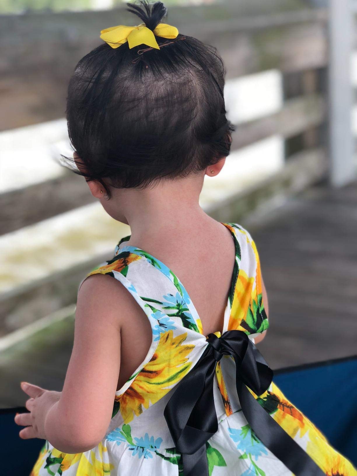 DHASIUE Girls Floral Print Sundress - Sleeveless Princess Party Dress for Toddlers & Kids Ages 2-8 Years | Perfect for Summer Outfits, Beach Vacations & Birthday Parties