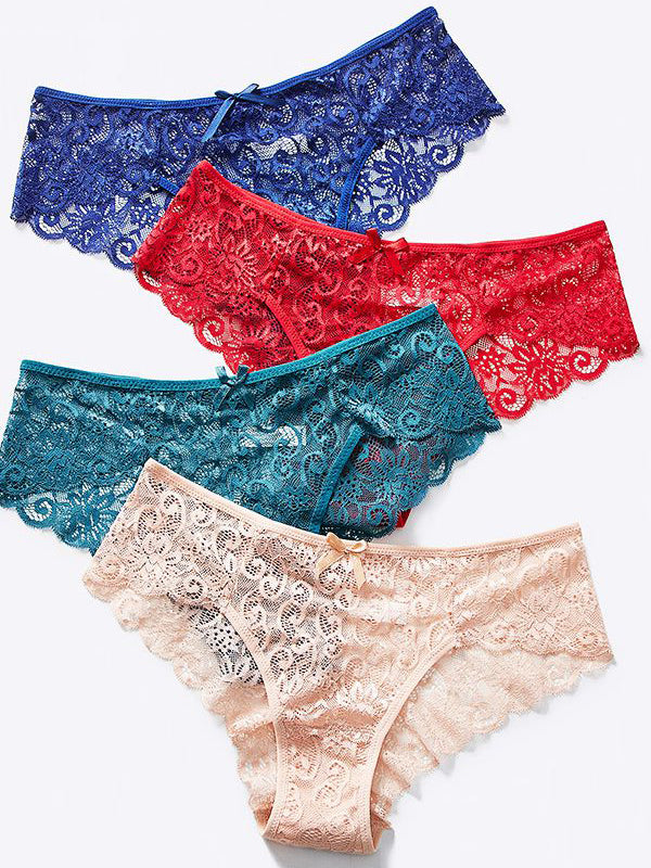 ZASUWA Women's Sexy Floral Lace Dot Underwear - Comfortable & Breathable Panties for Date Night, Wedding, or Special Occasions