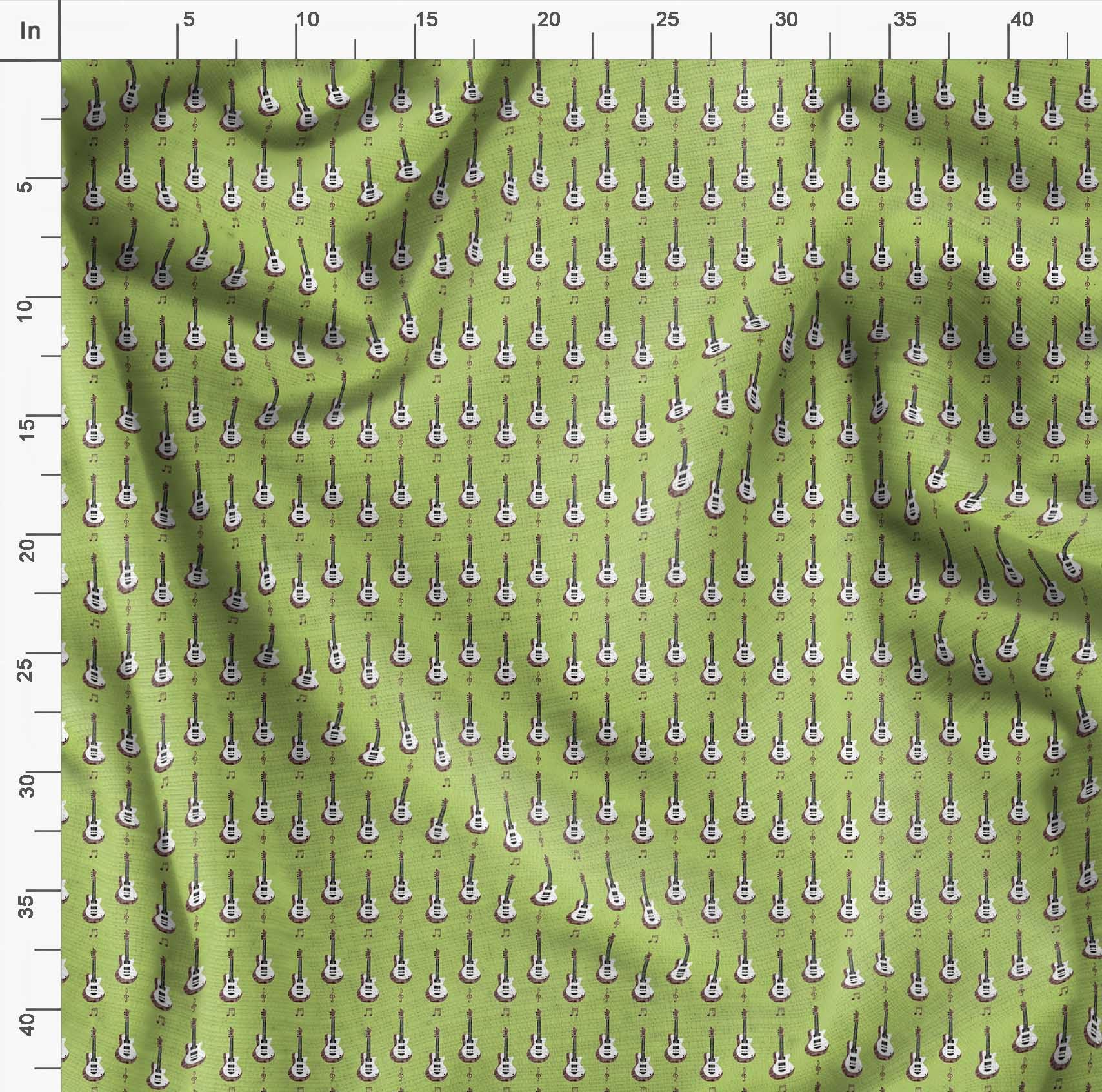 Soimoi Moss Georgette Brown Fabric by The Yard - 42 Inch Wide Printed Fabric for Apparel, Home Decor & Musical Instrument Cases - Perfect for Dresses, Curtains & Guitar Bag Designs