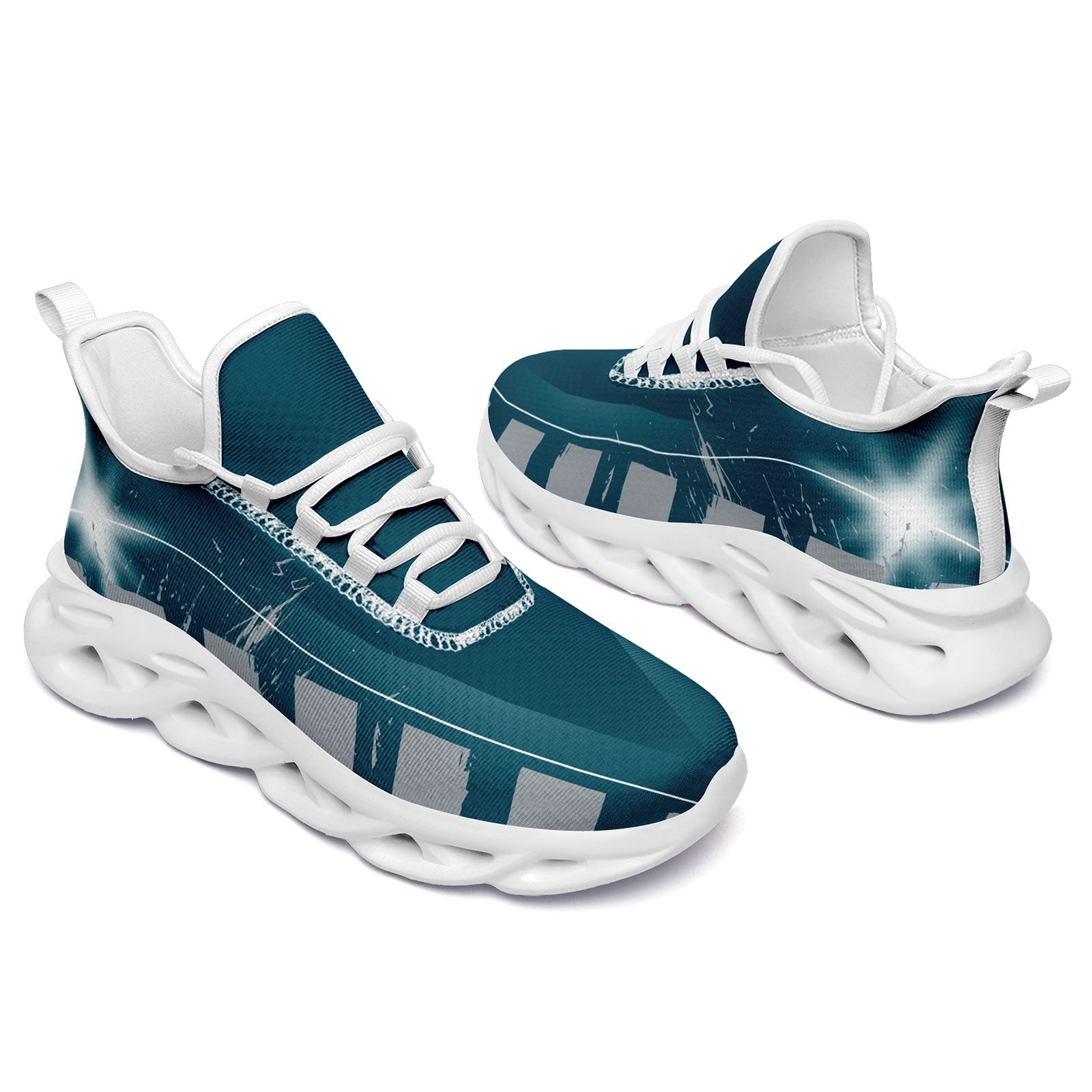 Custom Green & Gray Philadelphia Maxsoul Sneakers - Personalized Basketball Shoes FN003 D020260 (Size 23) - Perfect for Streetwear, Sports & Casual Fashion
