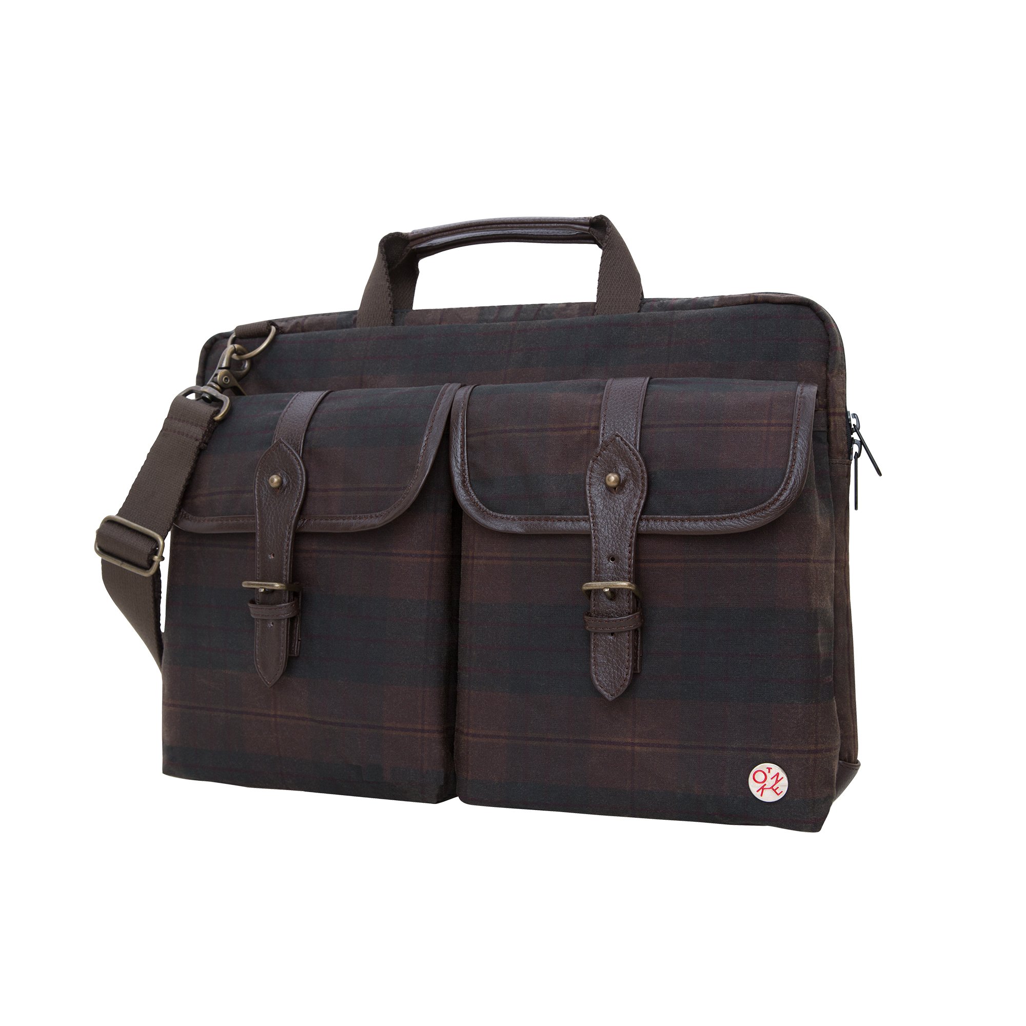 15 Inch Waxed Knickerbocker Laptop Bag - Durable Water-Resistant Multi-Purpose Briefcase for Work, School & Travel | Fits 15 Inch Laptops Perfectly