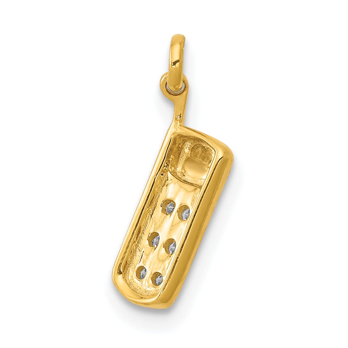 14K Yellow Gold Diamond Phone Charm - Elegant & Durable Jewelry for iPhone, Samsung & Smartphones - Perfect Gift for Women & Girls