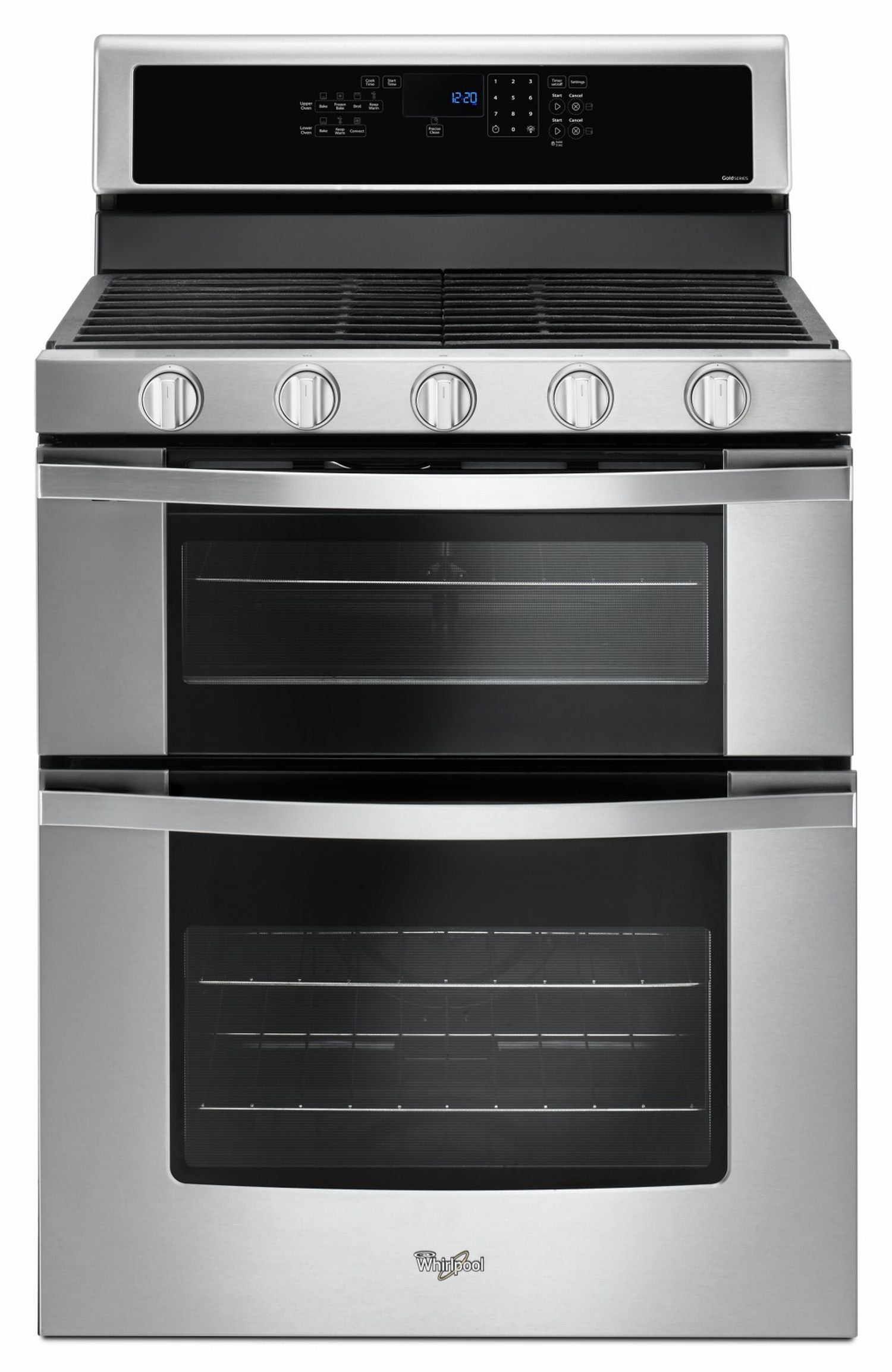 Whirlpool WGG745S0FS 6.0 Cu. Ft. Stainless Steel Double Oven Gas Range - Perfect for Large Family Cooking & Holiday Baking
